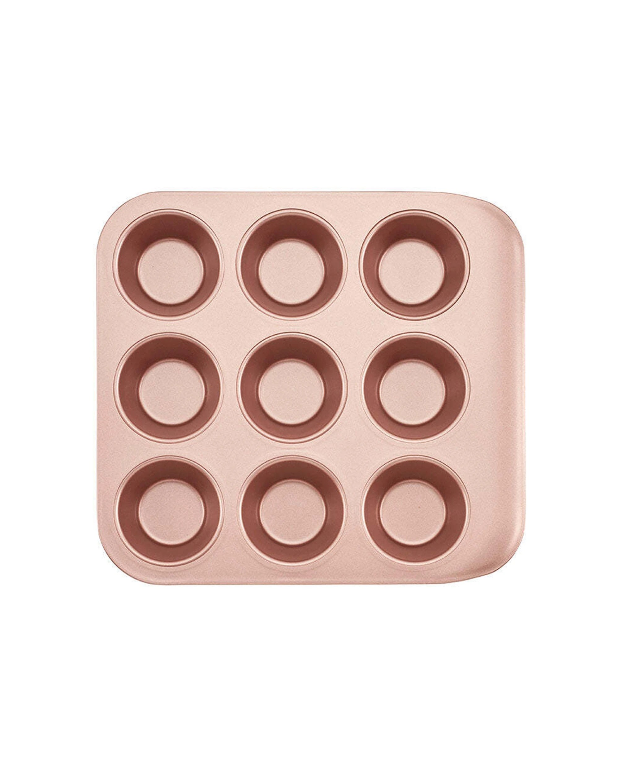 3 Wiltshire 2PK 9 Cup Smart Stack Muffin & Cupcake Non-Stick Oven Pan Rose - Gold, 3 of 4