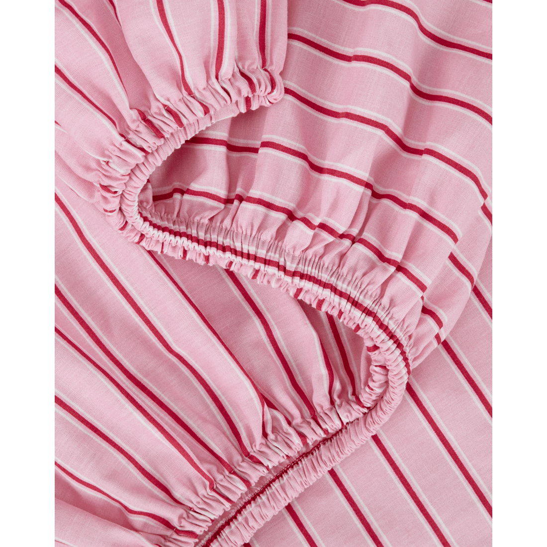 3 250 Thread Count Cotton Stripe Sheet Set - Queen Bed, Pink, 3 of 7