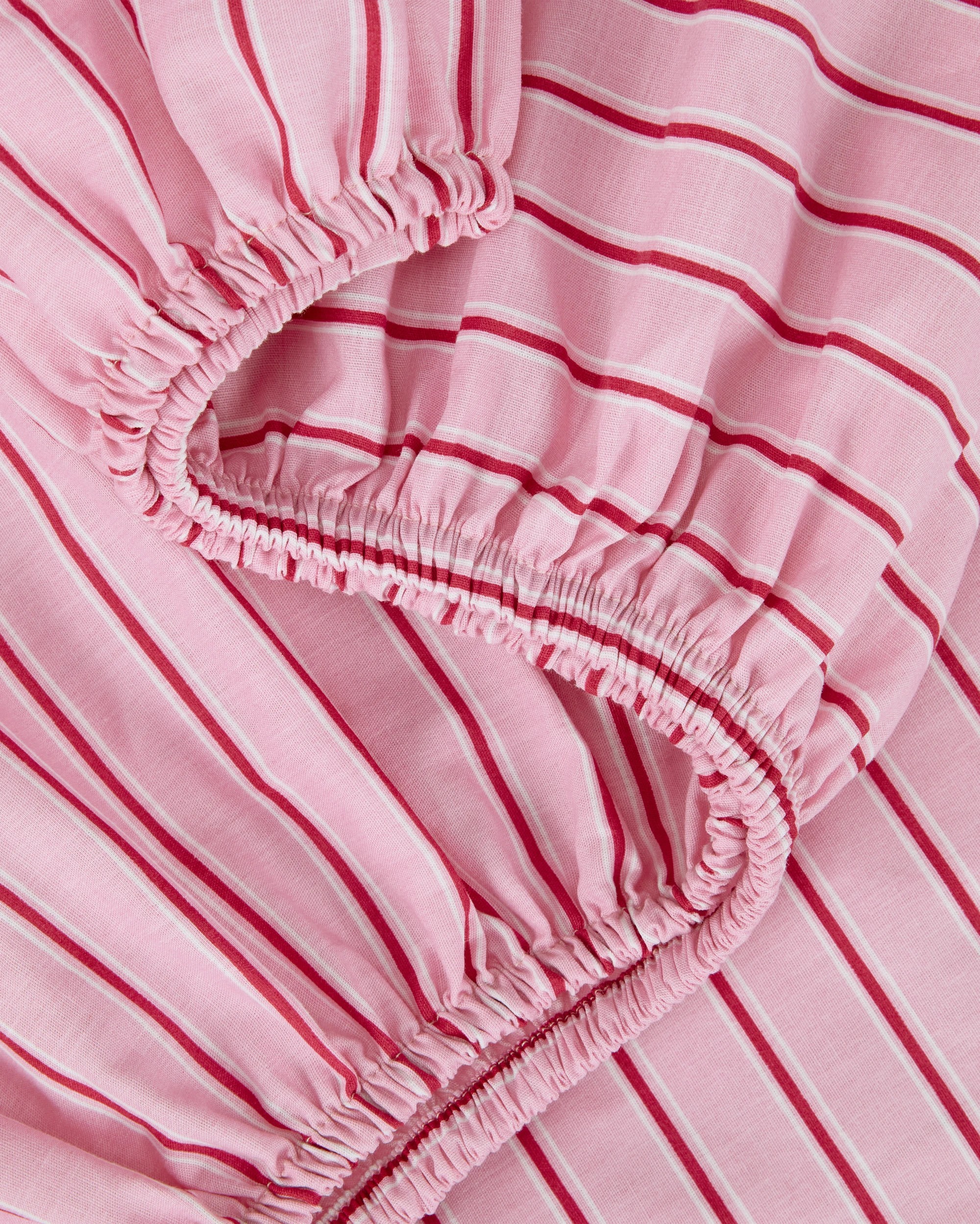 3 250 Thread Count Cotton Stripe Sheet Set - Queen Bed, Pink, 3 of 7