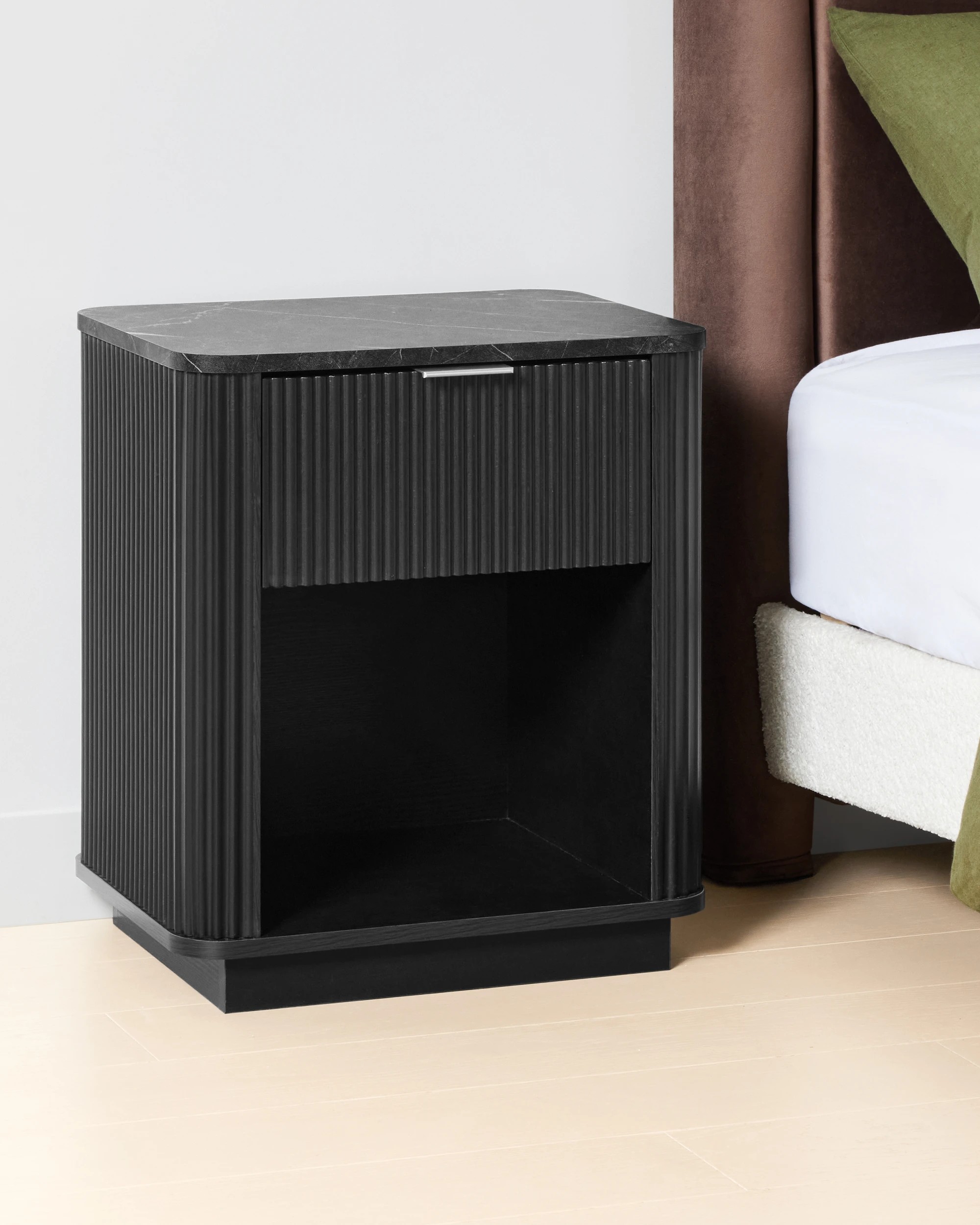 2 Claire Bedside Table - Black, 2 of 9