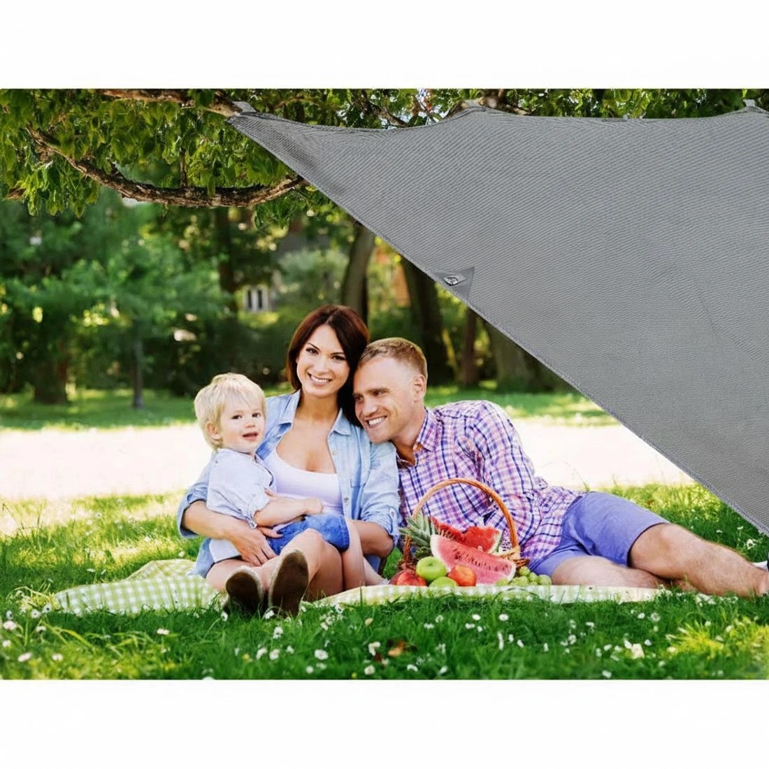 5 Caravan Privacy Screen Roll Out Awning 4.9x1.95M End Wall Side Sun Shade - Grey, 5 of 7