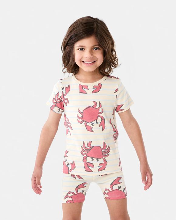 Short Sleeve Skinny Rib Pyjama Set