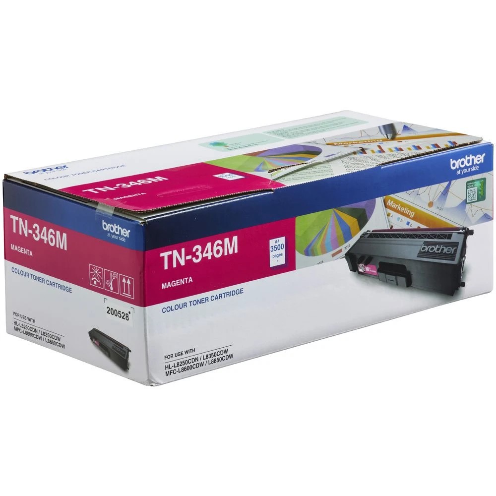 2 Brother TN 346 Toner Cartridge Magenta, 2 of 2