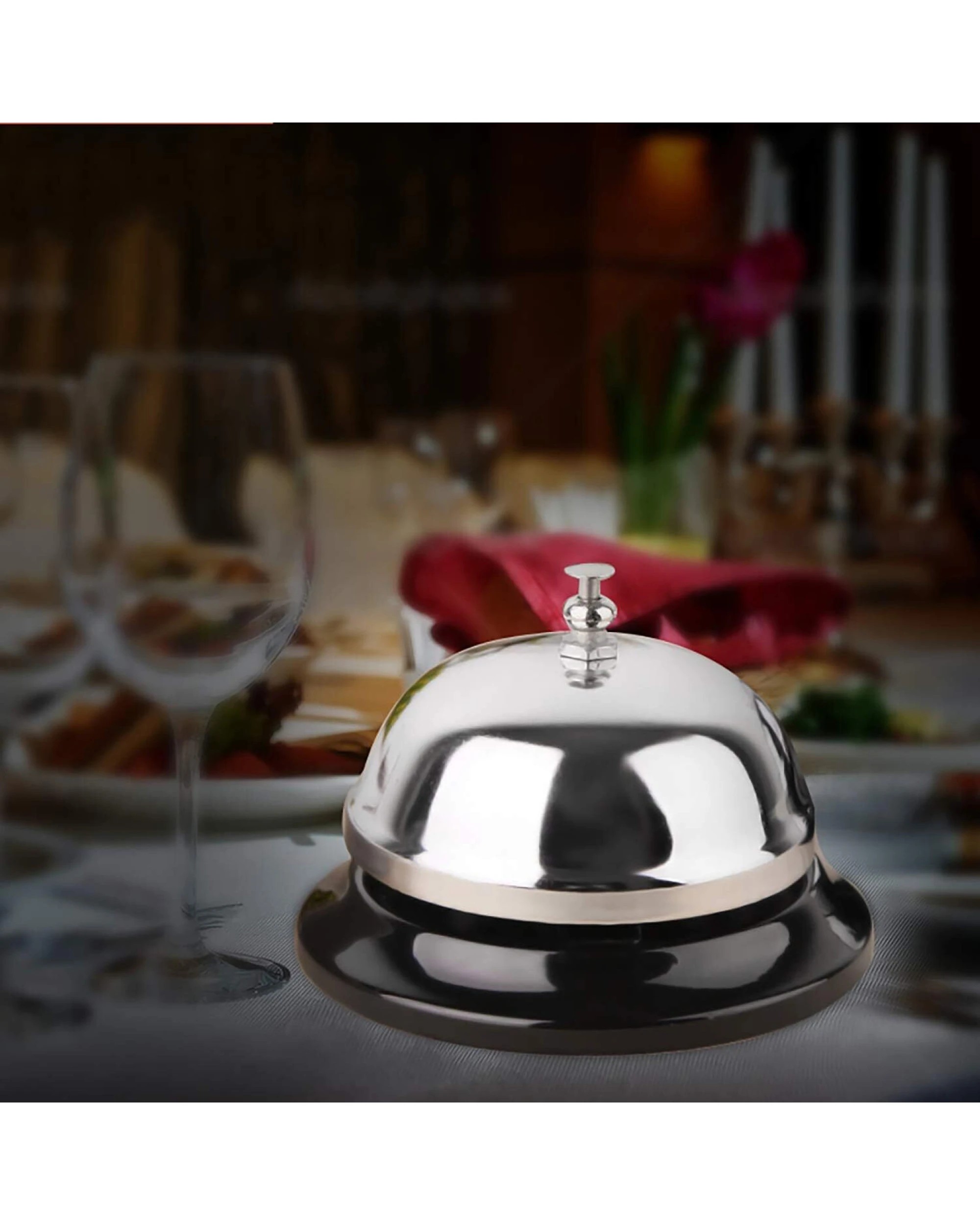 4 BR Office Chrome Plated Call Service Bell for Reception Desk, 4 of 6