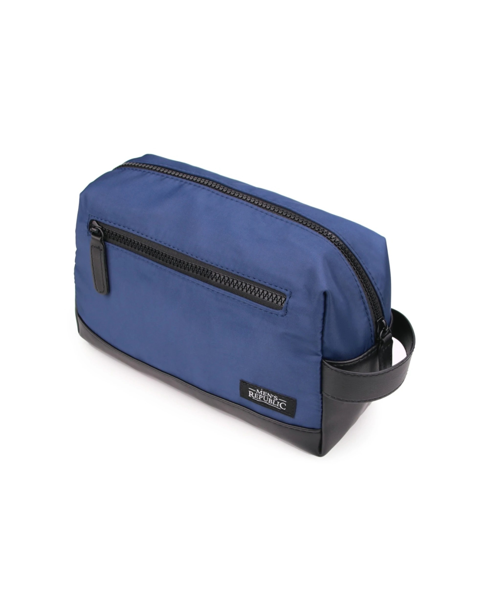 1 Men's Republic Nylon Toiletry Bag Compact Travel Pouch 25x10x14cm - Blue, 1 of 7