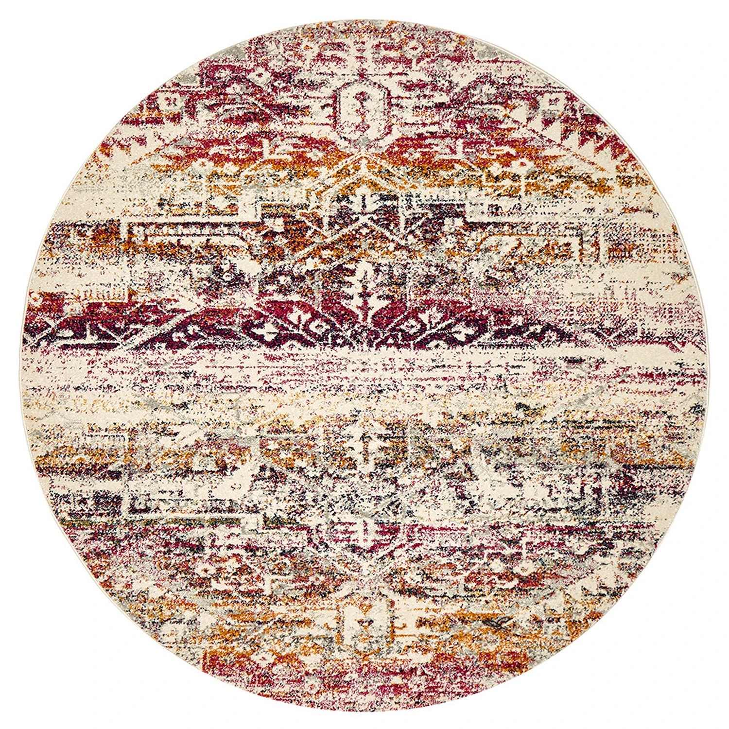 2 Common Ground Rugs Gallery 865 200x200cm - Medium Round Power Loomed Pet Friendly Rug - Natural, 2 of 3