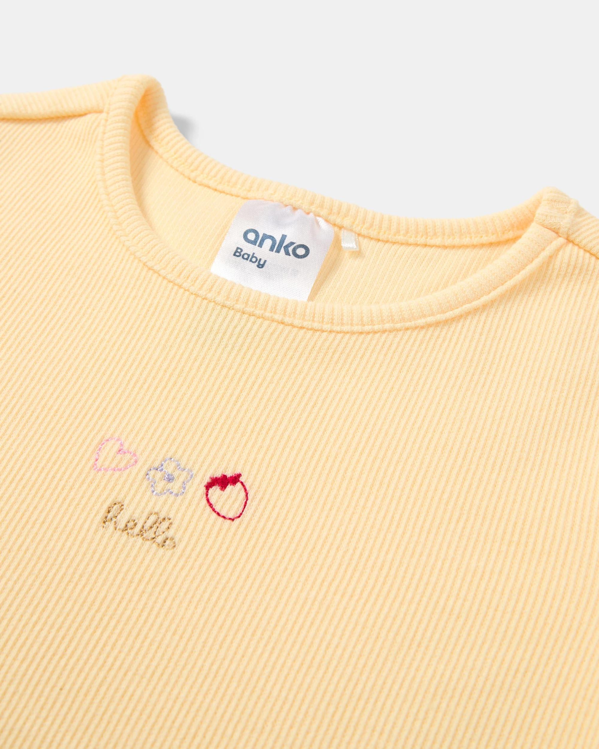 7 3 Pack Short Sleeve Ribbed T-shirt Hello Plp, 7 of 8