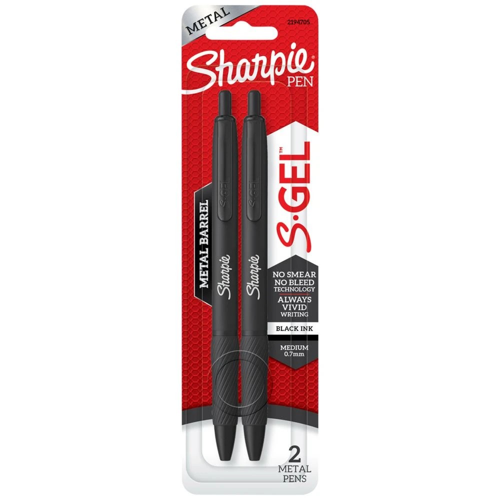 1 Sharpie S-Gel Metal Gel Pens 0.7mm Matte Black 2 Pack, 1 of 7