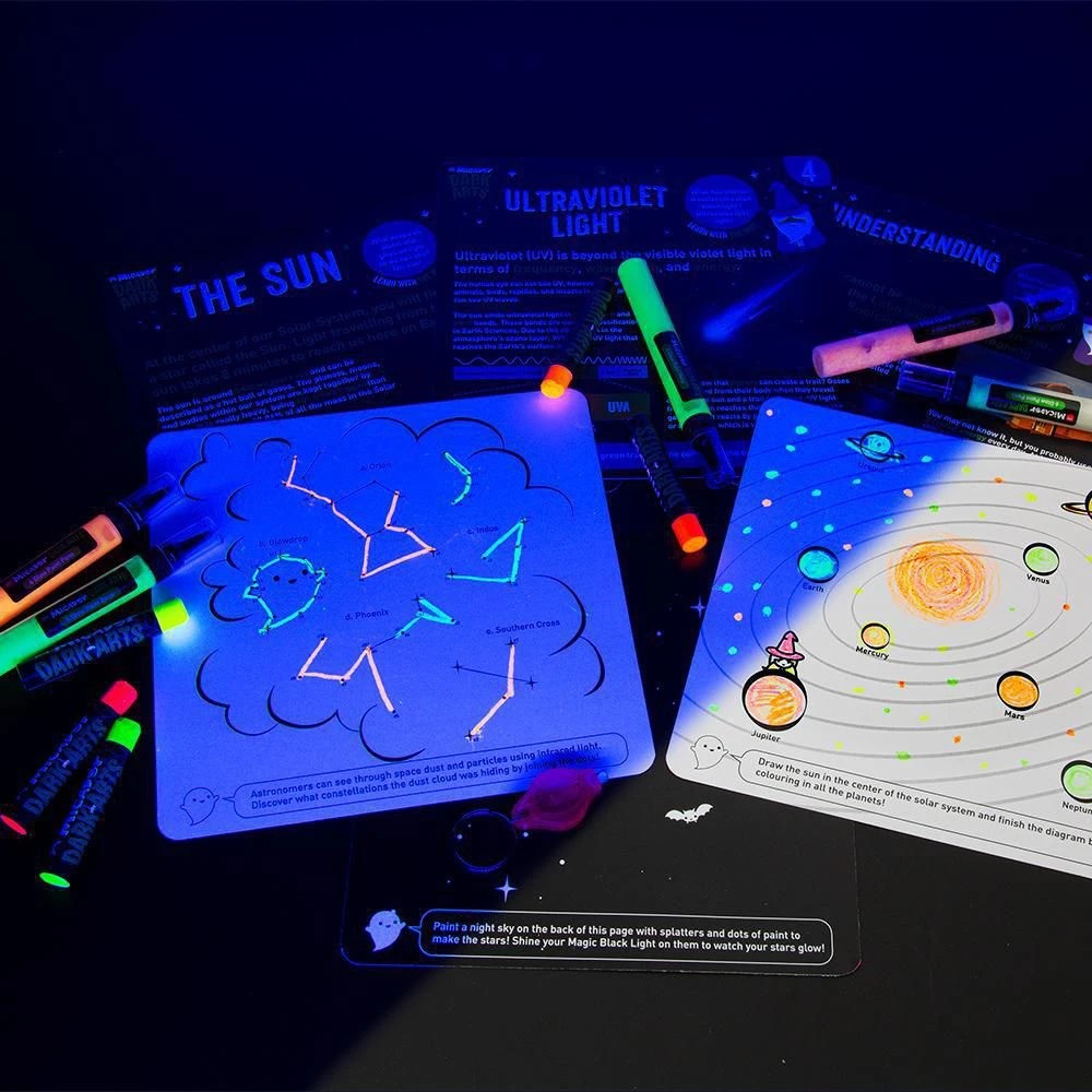 6 Micador Dark Arts Glow STEAM Activity Pack Space, 6 of 6