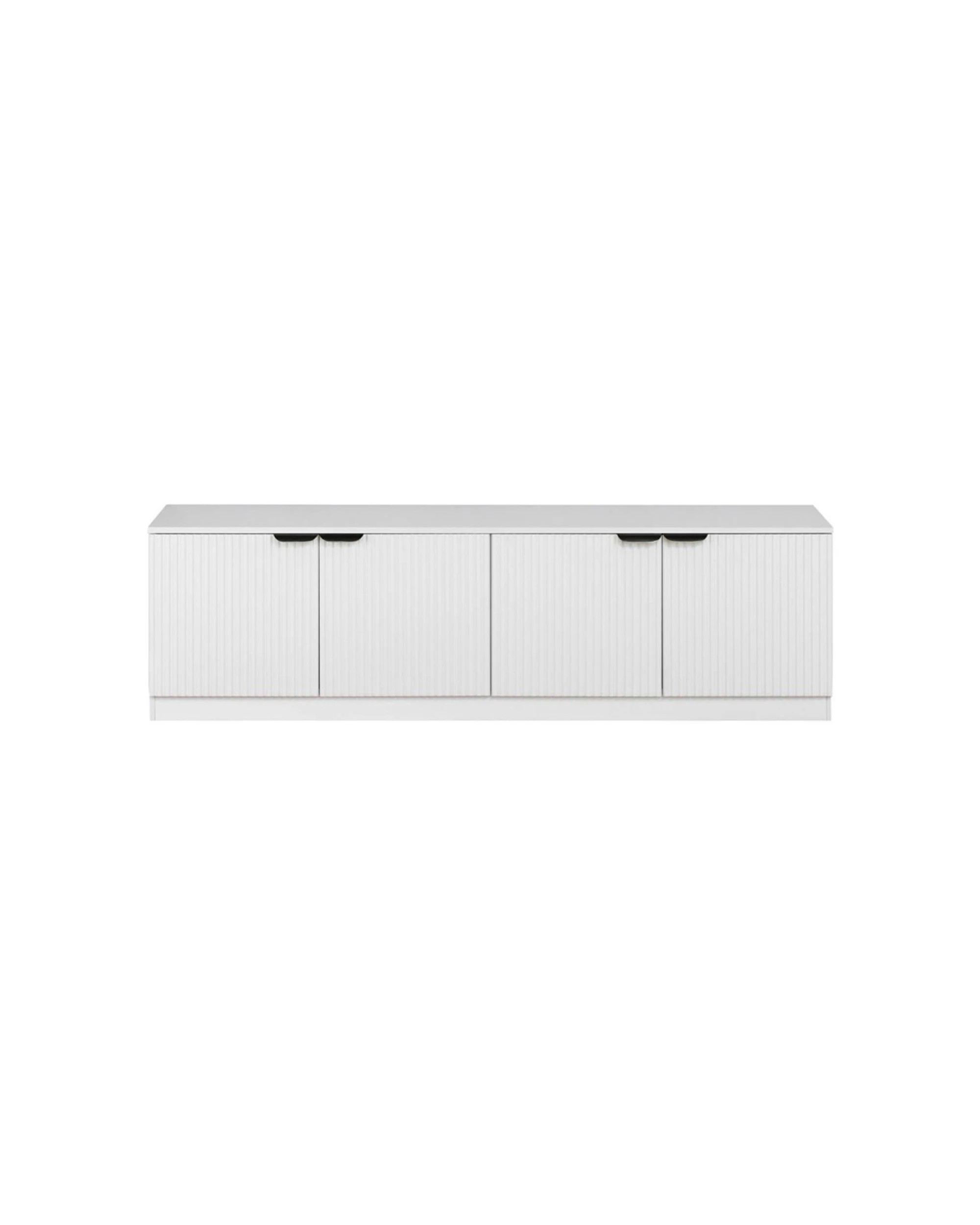 1 European Cabinetry Bucharest Fluted Panel TV Unit Pull Handle - White, 1 of 4