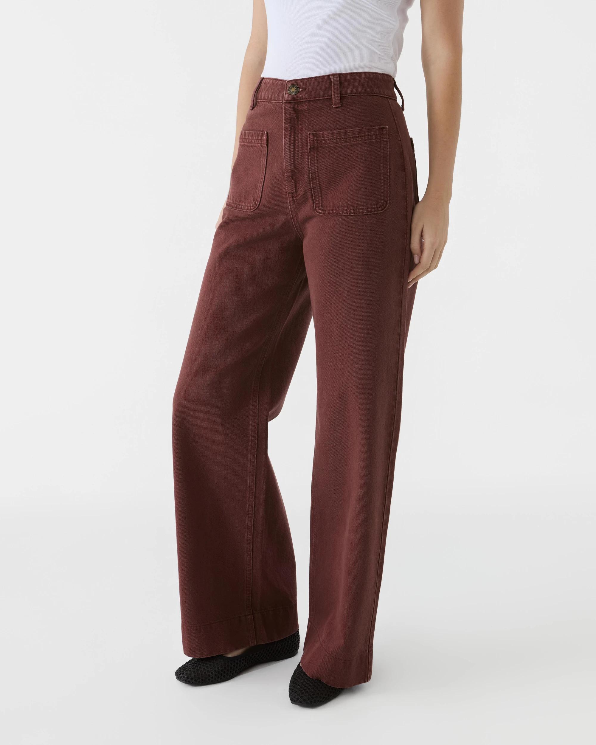 1 Wide Leg Pocket Jeans Burnt Rust, 1 of 6