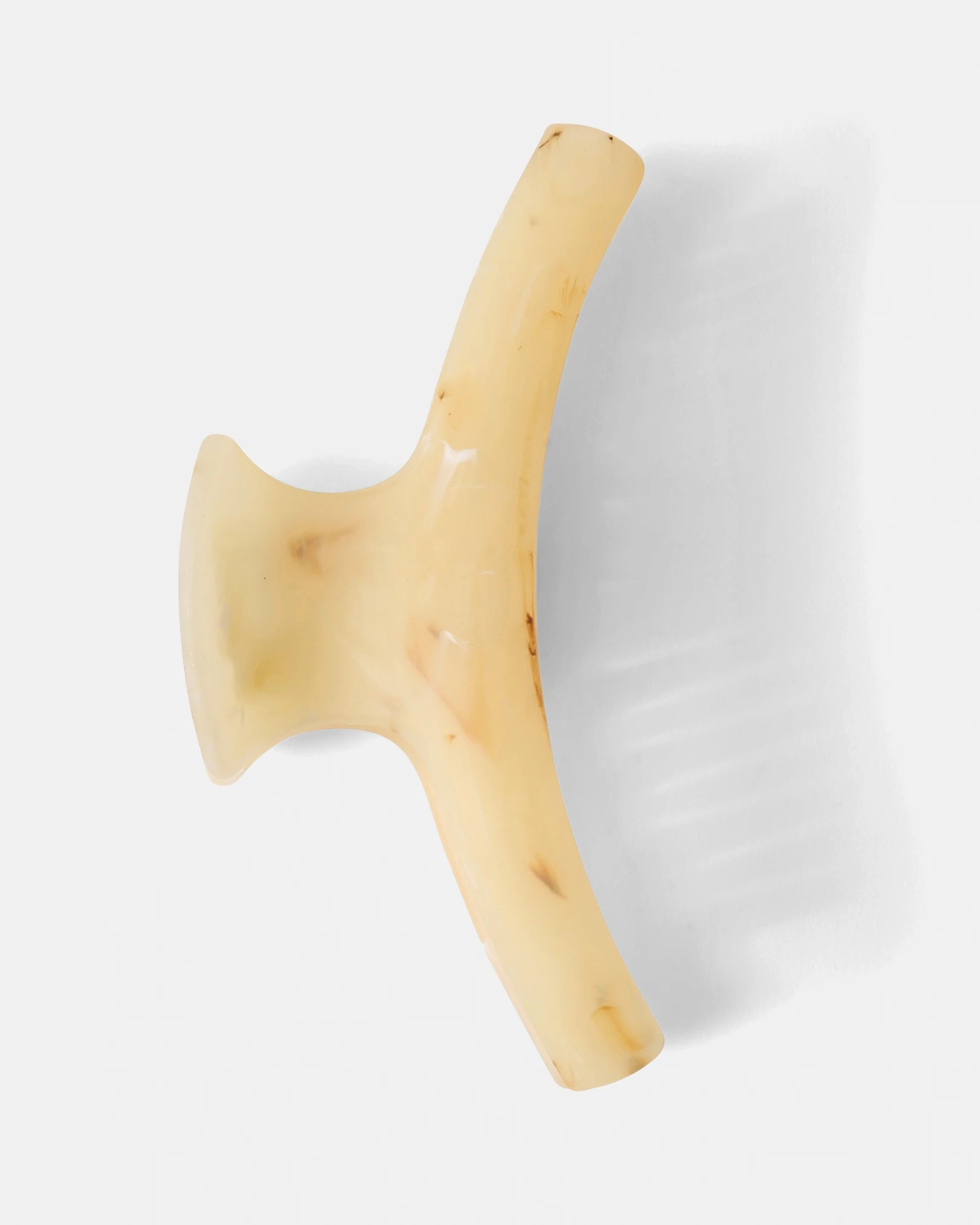 1 Yellow Matte Marble Look Claw Hair Clip, 1 of 3