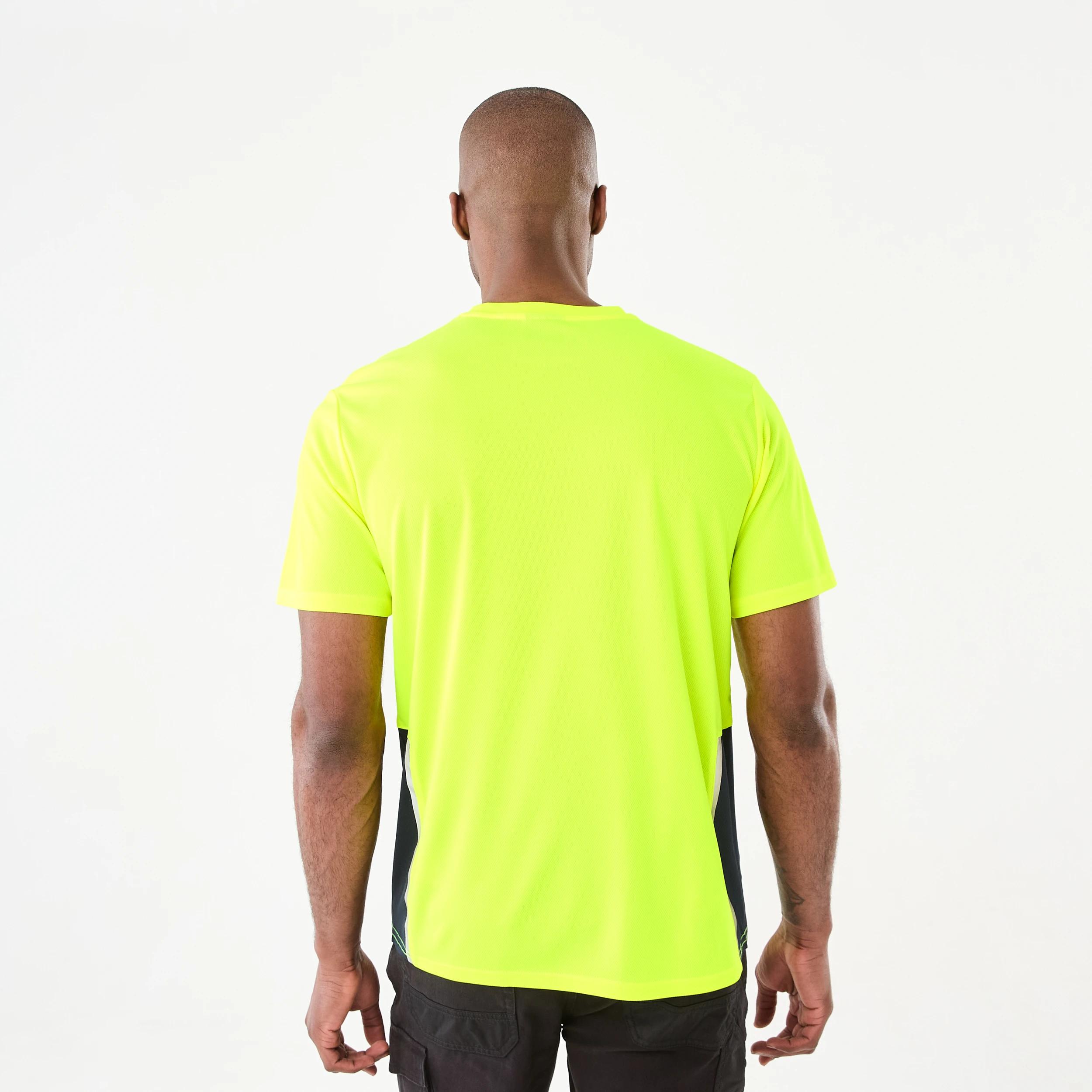 3 Workwear Short Sleeve Cool T-Shirt FLURO YELLOW, 3 of 7