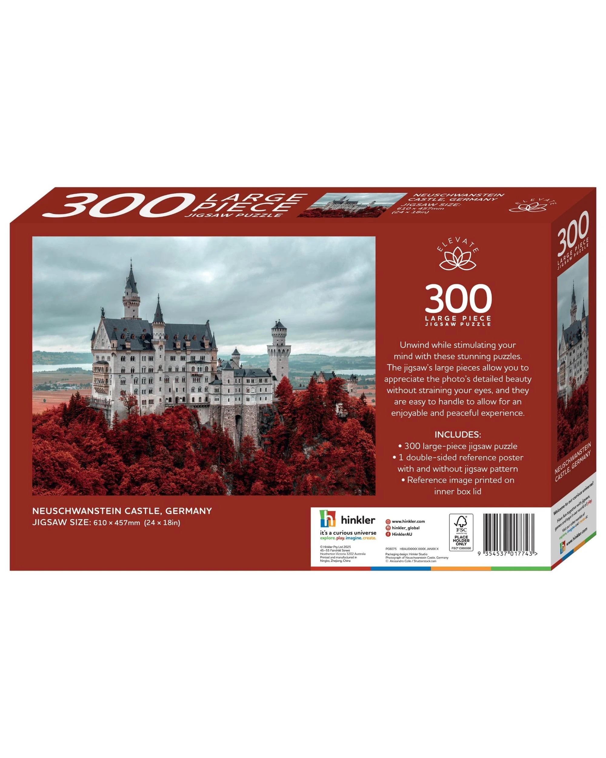 4 Hinkler Elevate Neuschwanstein Castle Germany 300 Piece Puzzle, 4 of 4