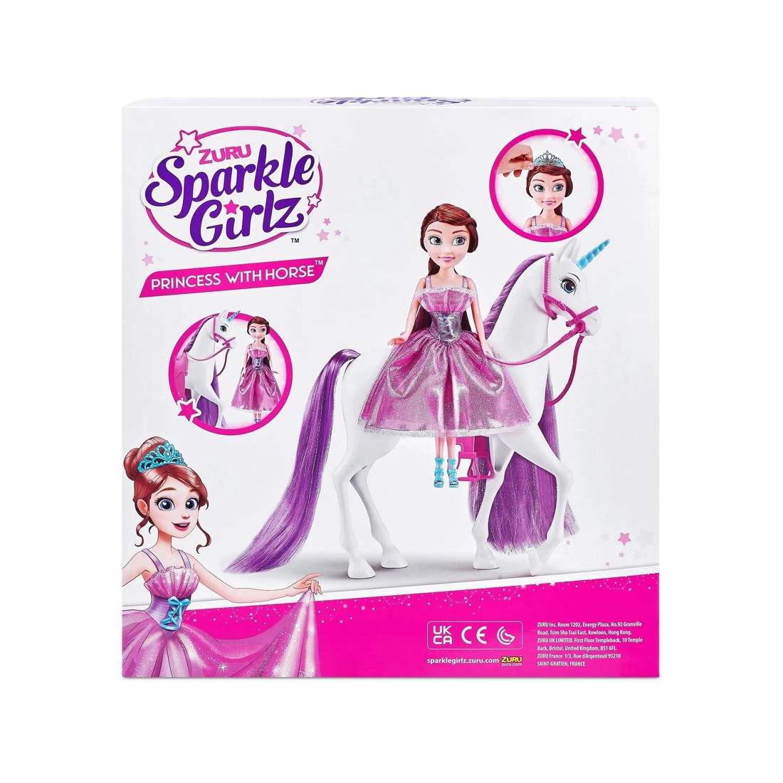 4 Sparkle Girlz Unicorn and Princess Doll Set by ZURU - Pink, 4 of 10