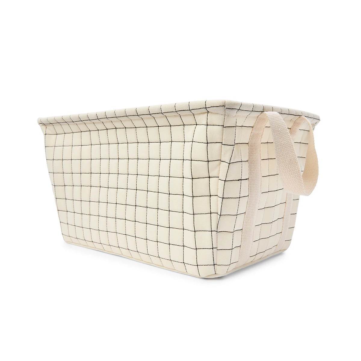 5 Rectangle Quilted Basket - Beige, 5 of 8