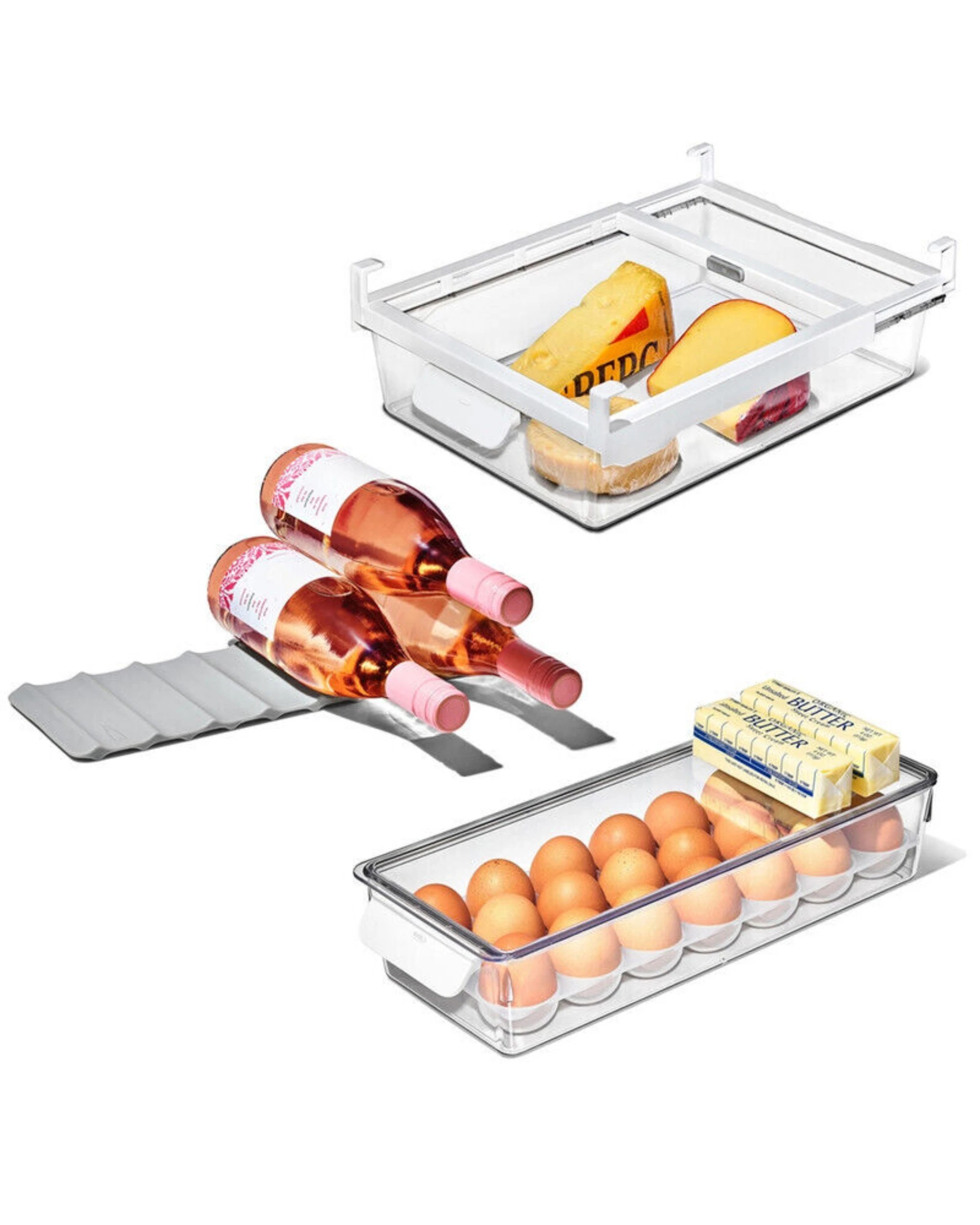 1 OXO Egg Bin & Shelf Drawer with Bonus Beverage Mat - Clear, 1 of 4