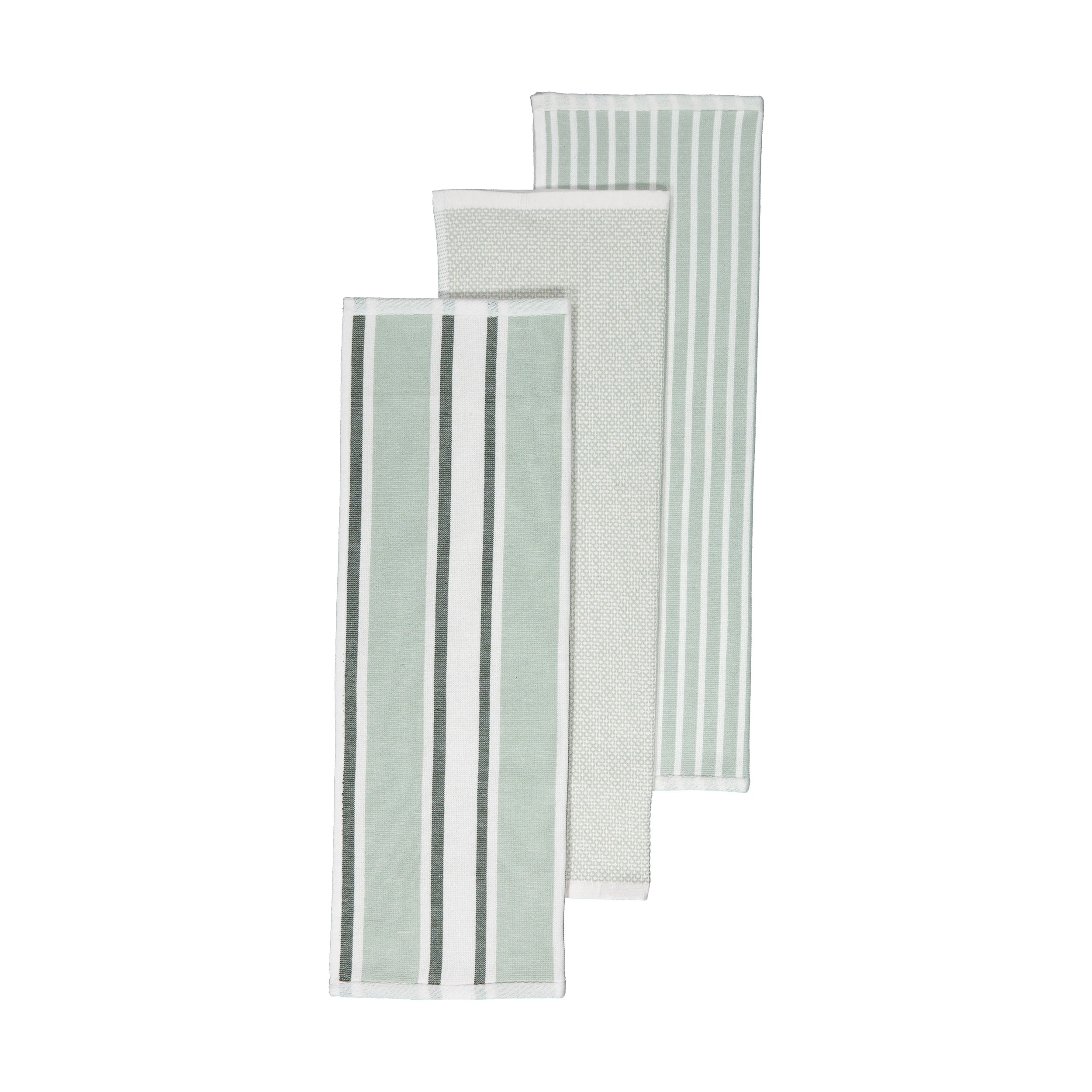 1 3 Pack Green Stripe Tea Towels, 1 of 6