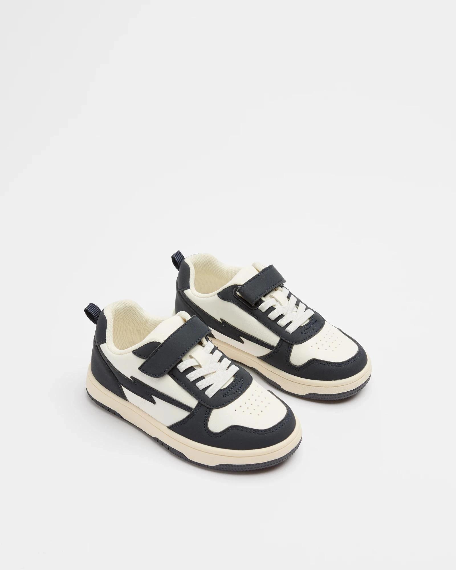 2 Target Kids Boys Junior Low Top Double Strap Sneaker - Sully WHITE / BLACK, 2 of 2