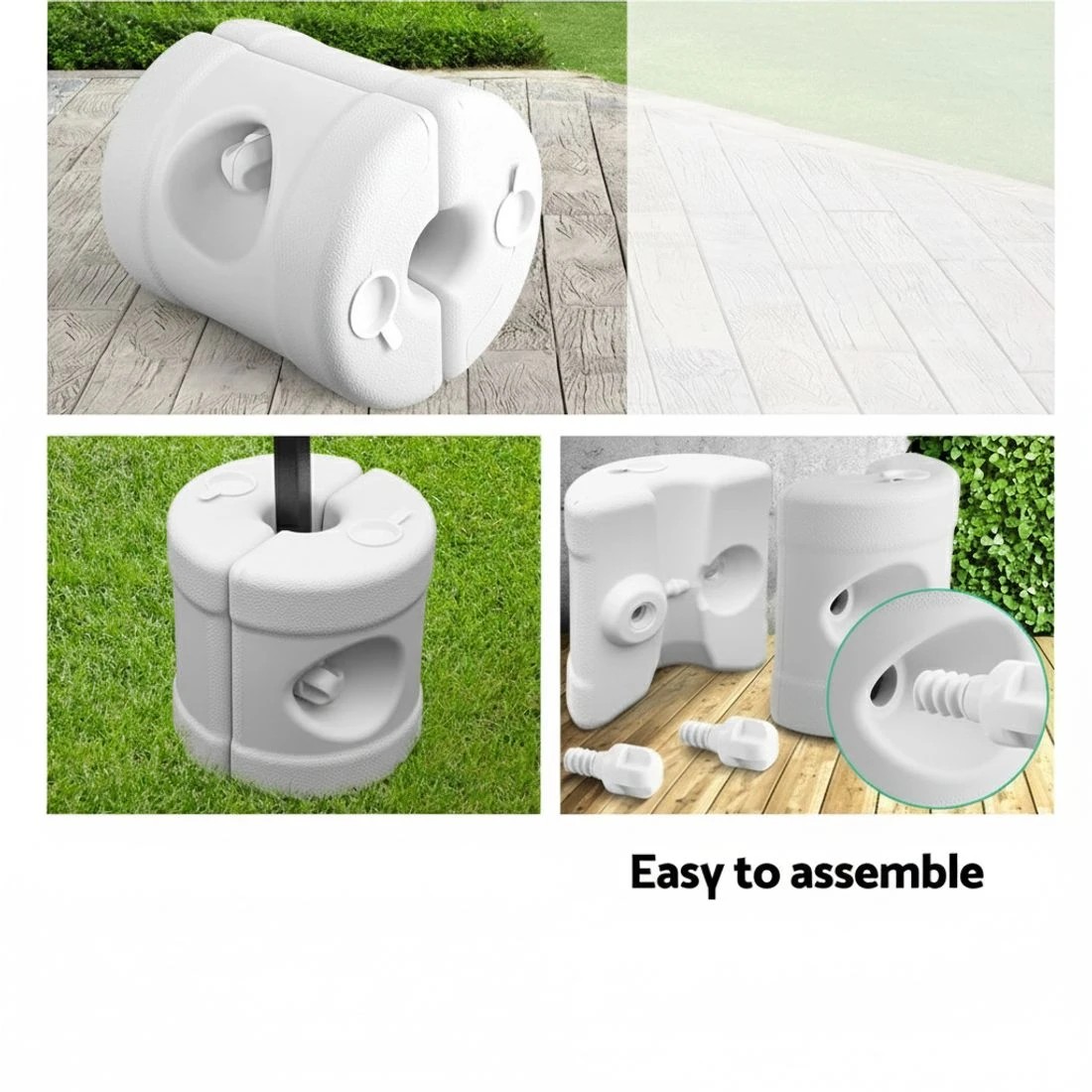 6 Instahut Gazebo Pop Up 3x4.5m w/Base Podx4 Marquee Folding Outdoor Wedding Camping Tent Shade - White, 6 of 6