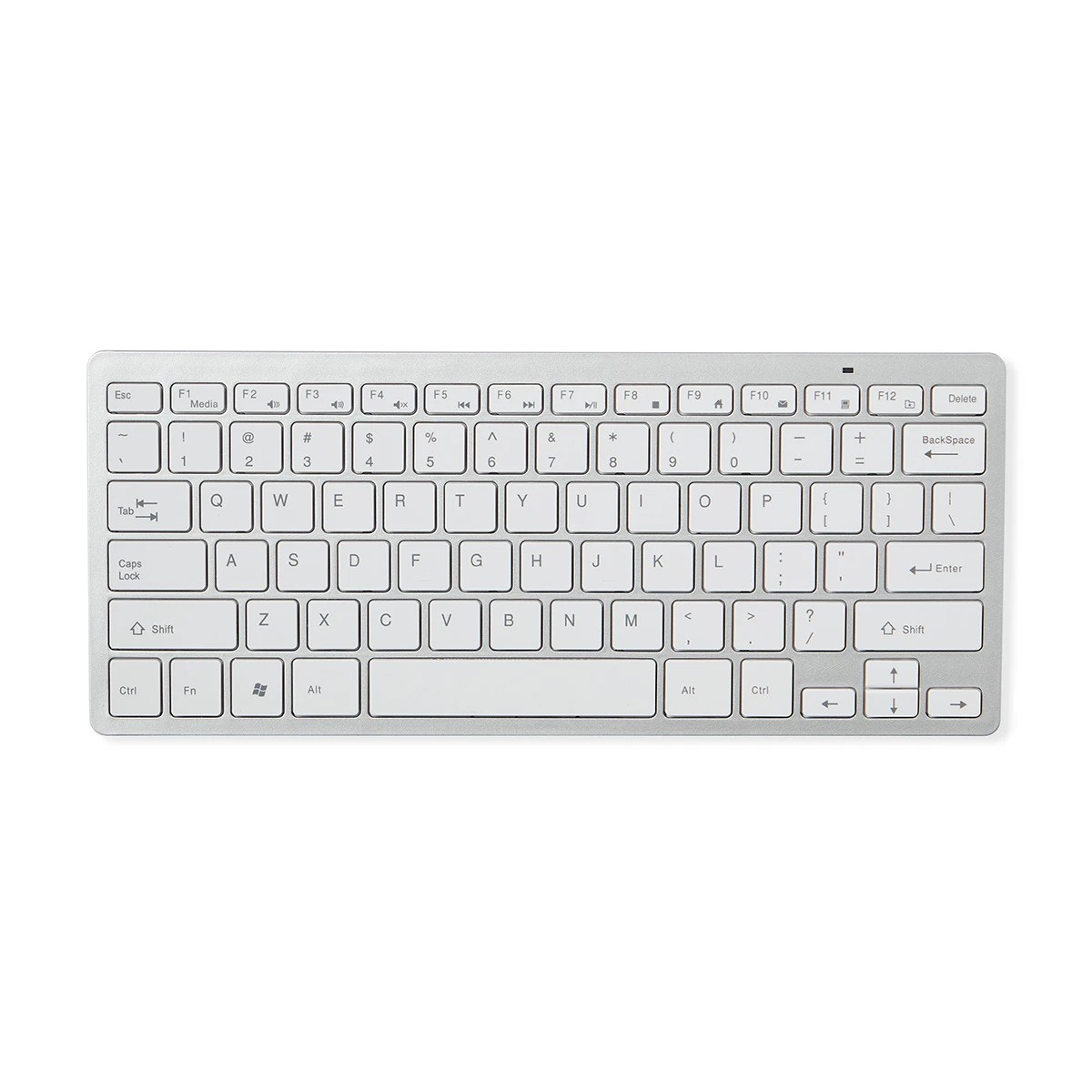 6 Wireless Keyboard and Mouse Combo - White and Silver, 6 of 8