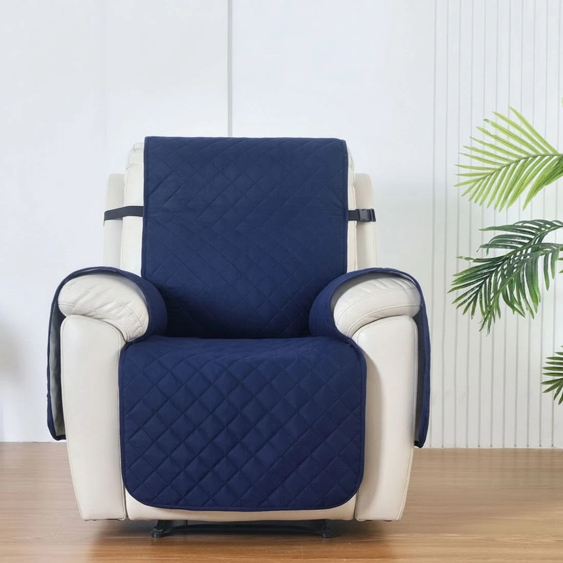 4 Artiss Recliner Chair Cover 100% Water Resistant Navy - Blue, 4 of 6