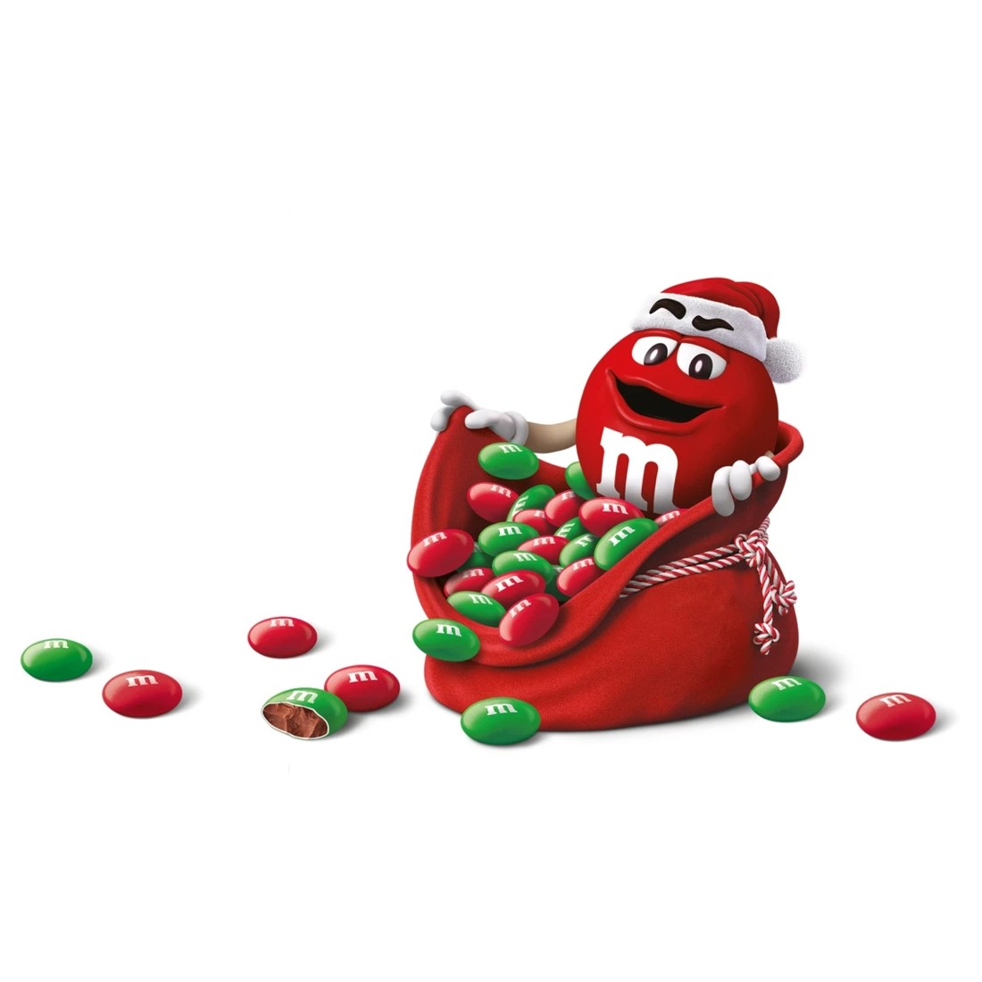 3 M&M's Red and Green Milk Chocolate Christmas Bucket 640g, 3 of 6
