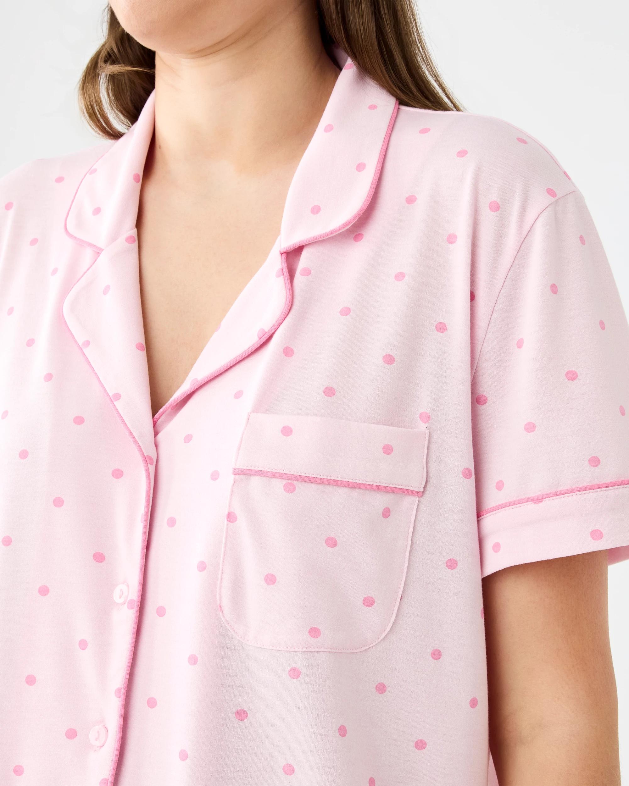 6 Short Sleeve Top and Shorts Comfort Pyjama Set Mini Spot, 6 of 7