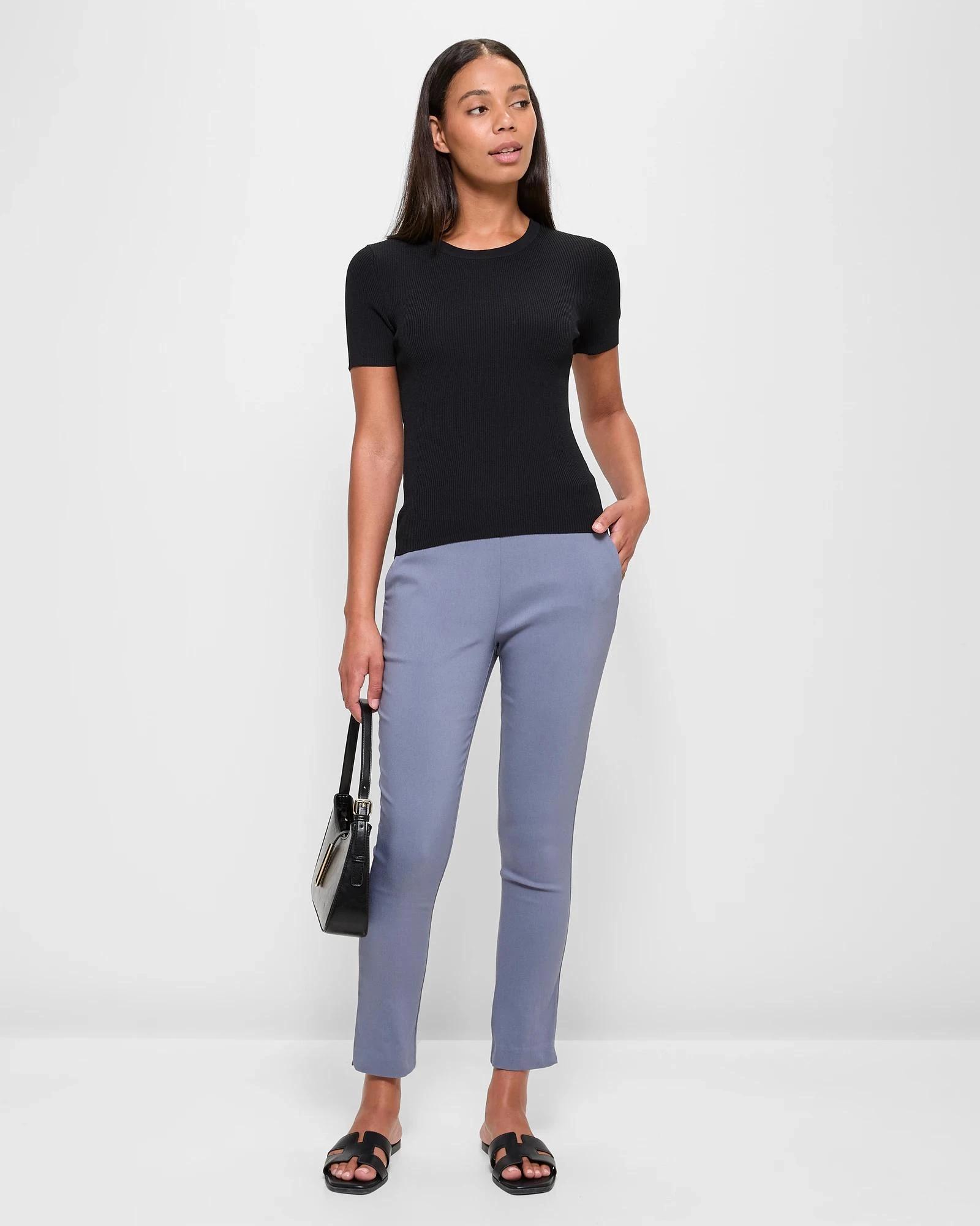 2 Ultimate Ribbed Knit T-Shirt - Preview BLACK, 2 of 5