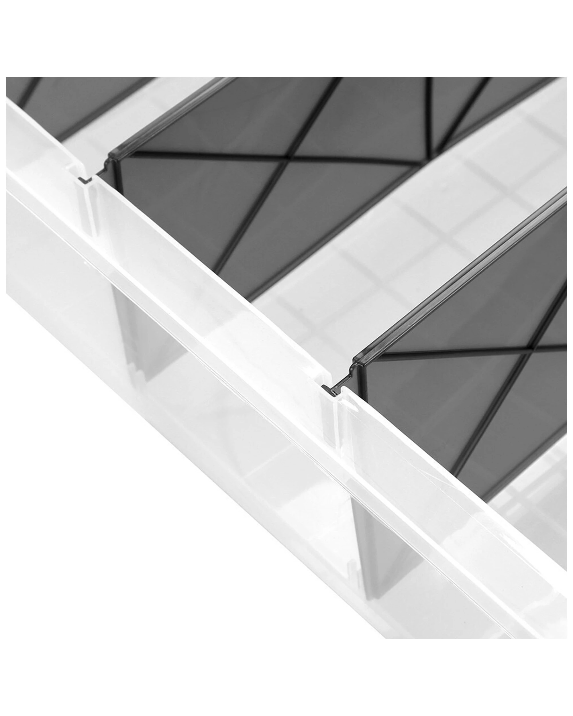 5 Boxsweden 2 Pack 57x38cm 25L 4 Section Compartment Storer Storage Container - - Plain, 5 of 5