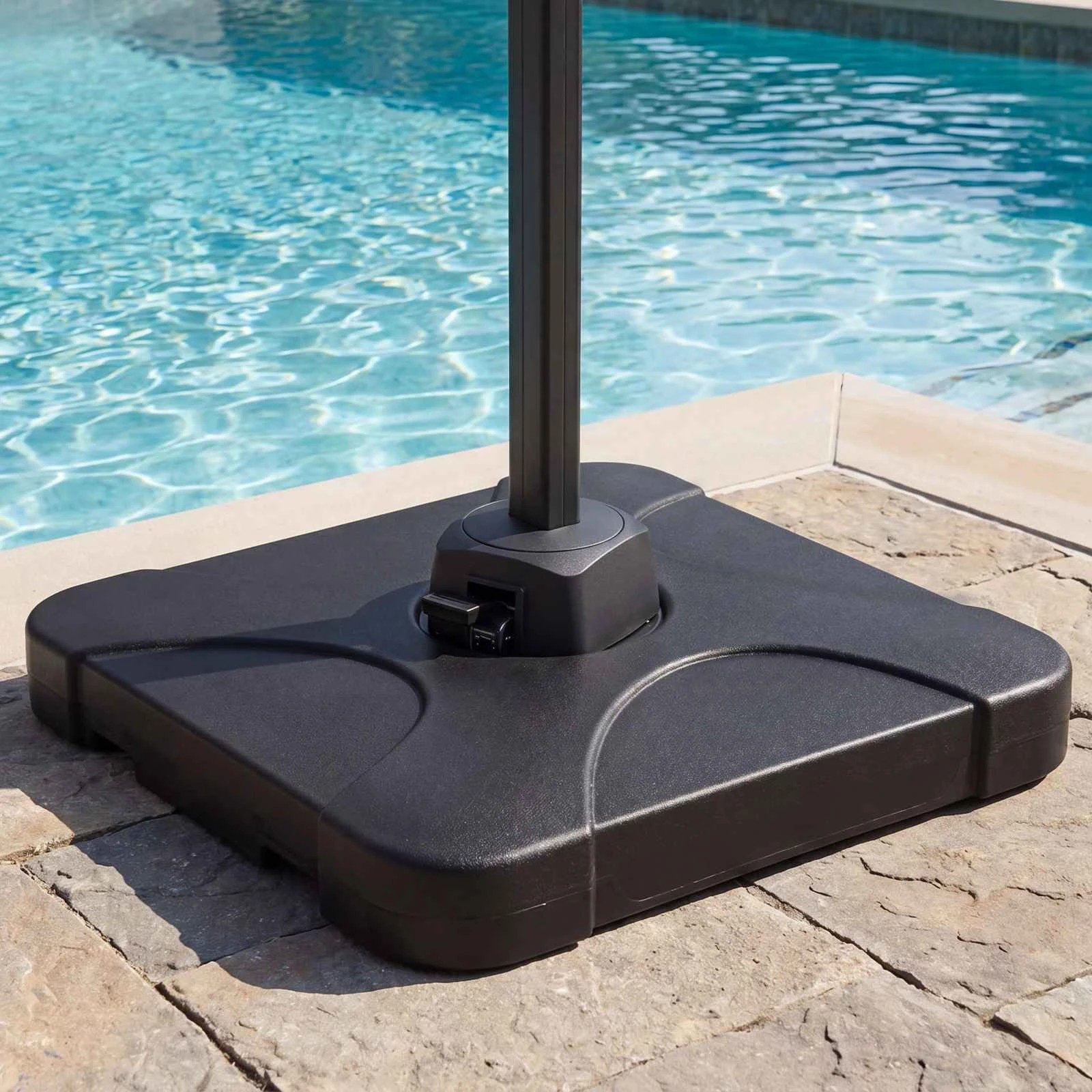 2 Costway 110KG Cantilever Patio Umbrella Base Water Sand Fillable Weighted Stand Holder, 2 of 2