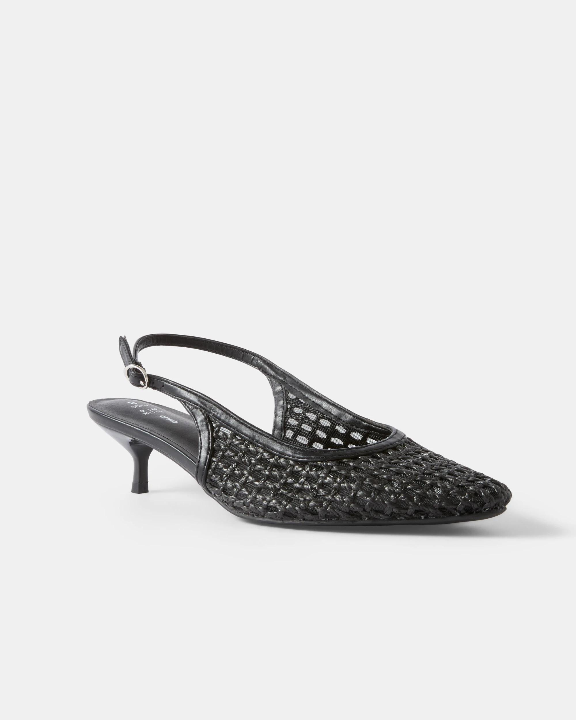 2 Slingback Kitten Heels Black, 2 of 5