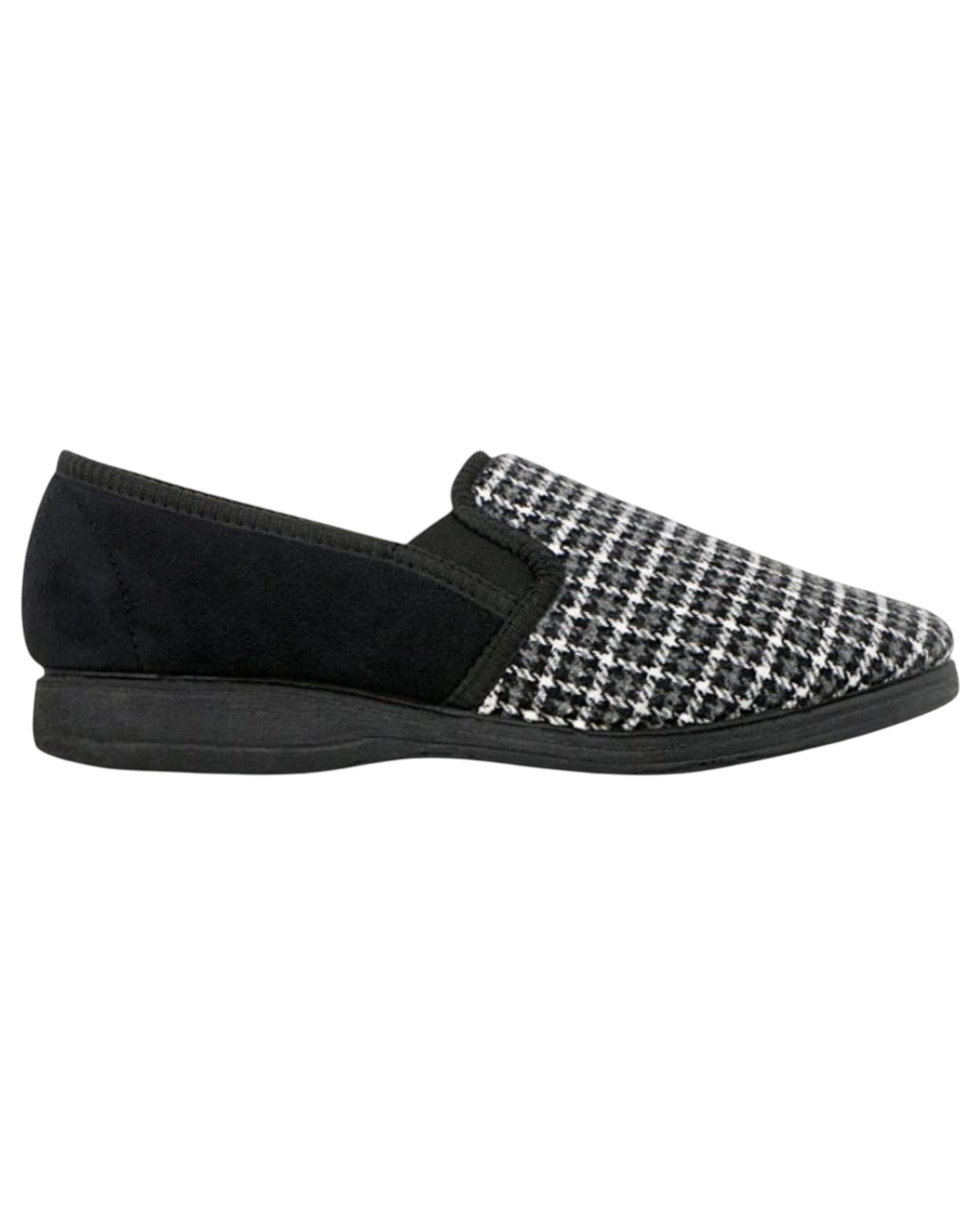 1 Grosby Mens Peter Charcoal/ Black Slippers Shoes Slip On CHARCOAL/BLACK, 1 of 3