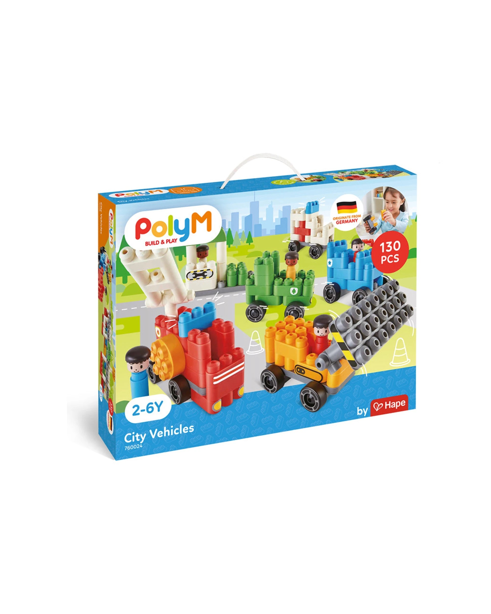 2 PolyM City Vehicles Building Blocks Kids Play Toy Set With Fire Truck Ambulance 130pc - Multi, 2 of 3