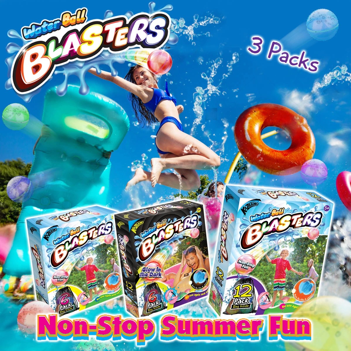 4 Kazaang Water Ball Blasters 6 Pack, 4 of 7