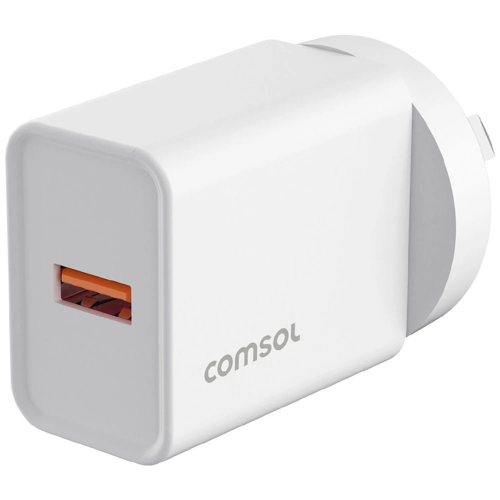 1 Comsol 18W Wall Charger White, 1 of 5