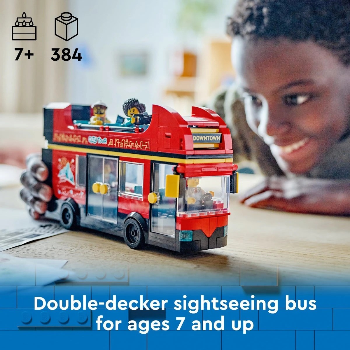4 LEGO City Great Vehicles Red Double-Decker Sightseeing Bus 60407, 4 of 10