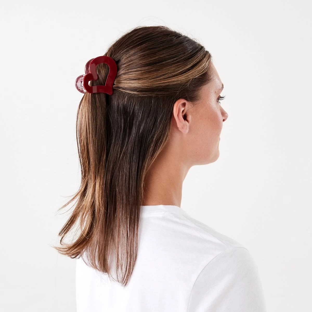 3 3 Pack Red and Black Mix Statement Claw Hair Clips, 3 of 4