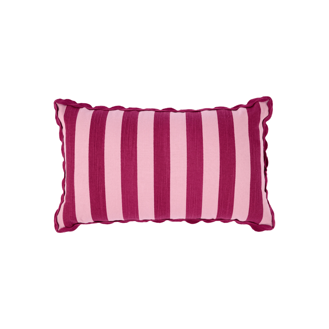 1 Stripe Ric Rac Cushion - Berry, 1 of 4