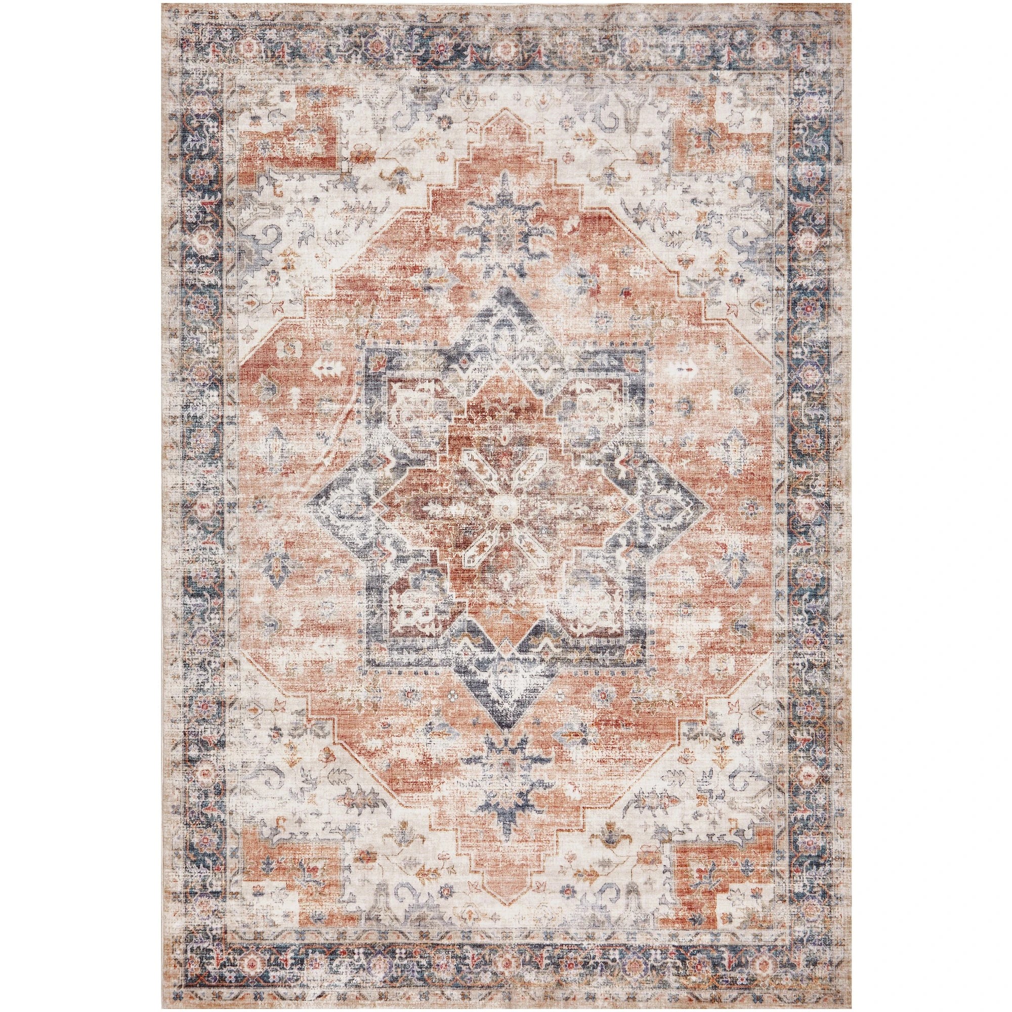1 Common Ground Rugs Vitality Lila 320x230cm - Extra Large Washable Rug - Orange, 1 of 10