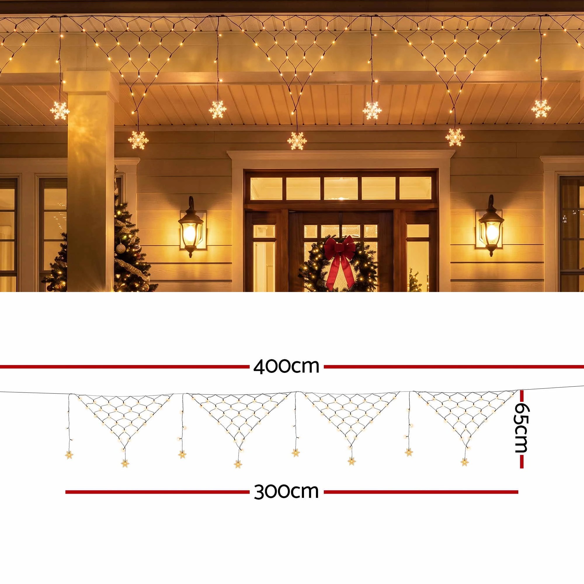 2 Jingle Jollys Christmas Lights Solar Fairy Lights Warm Christmas Decorations 4m - White, 2 of 7