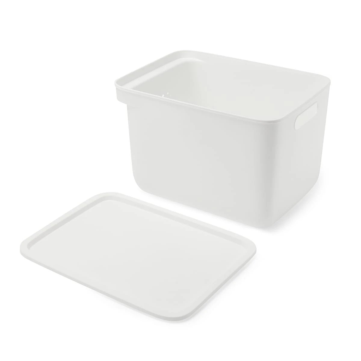 6 Storage Tub with Handle - Large, White, 6 of 10