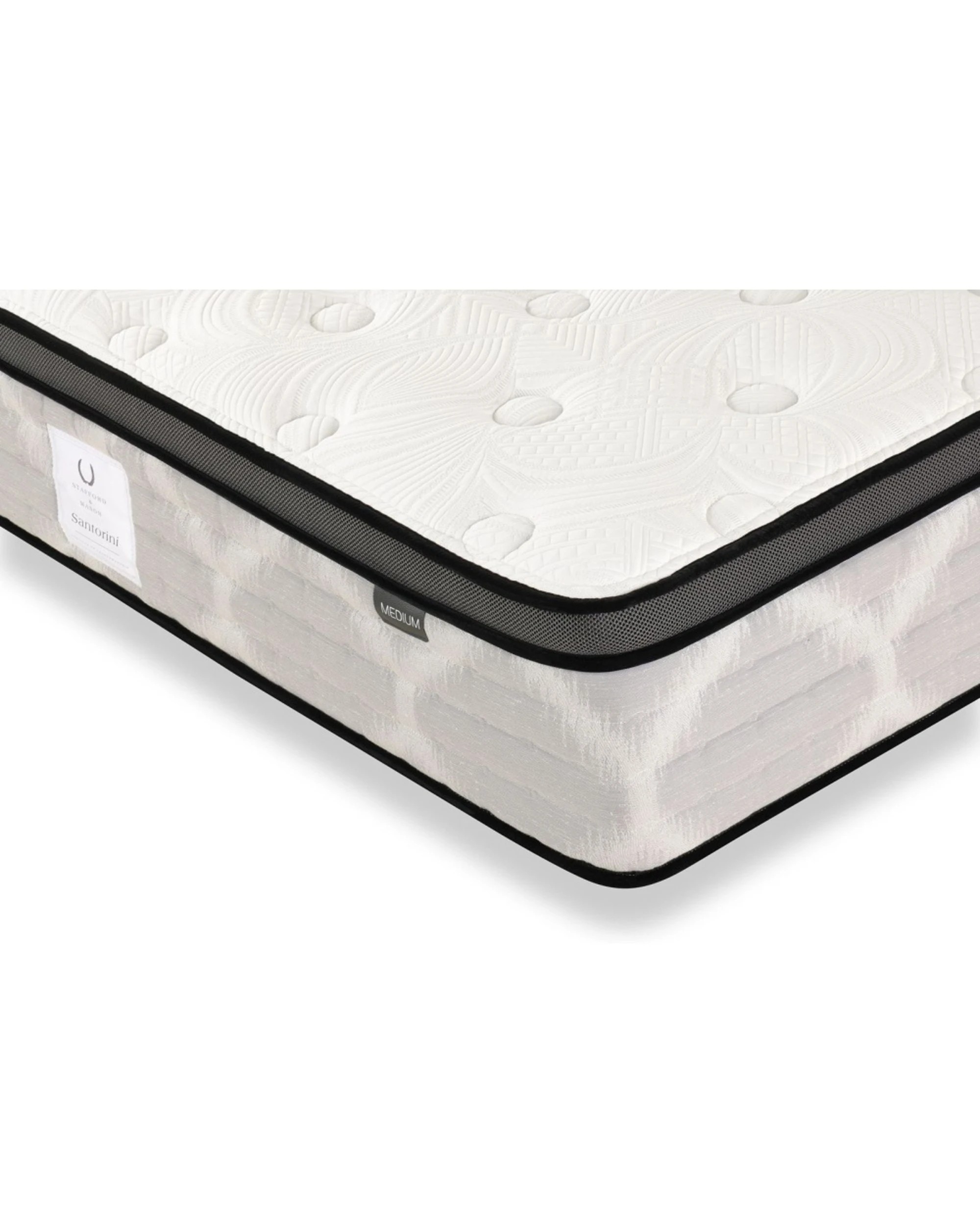 4 Stafford & Mason Santorini Firm Australian Made Mattress 5-Zone Pocket Spring - Single Bed - White, 4 of 7