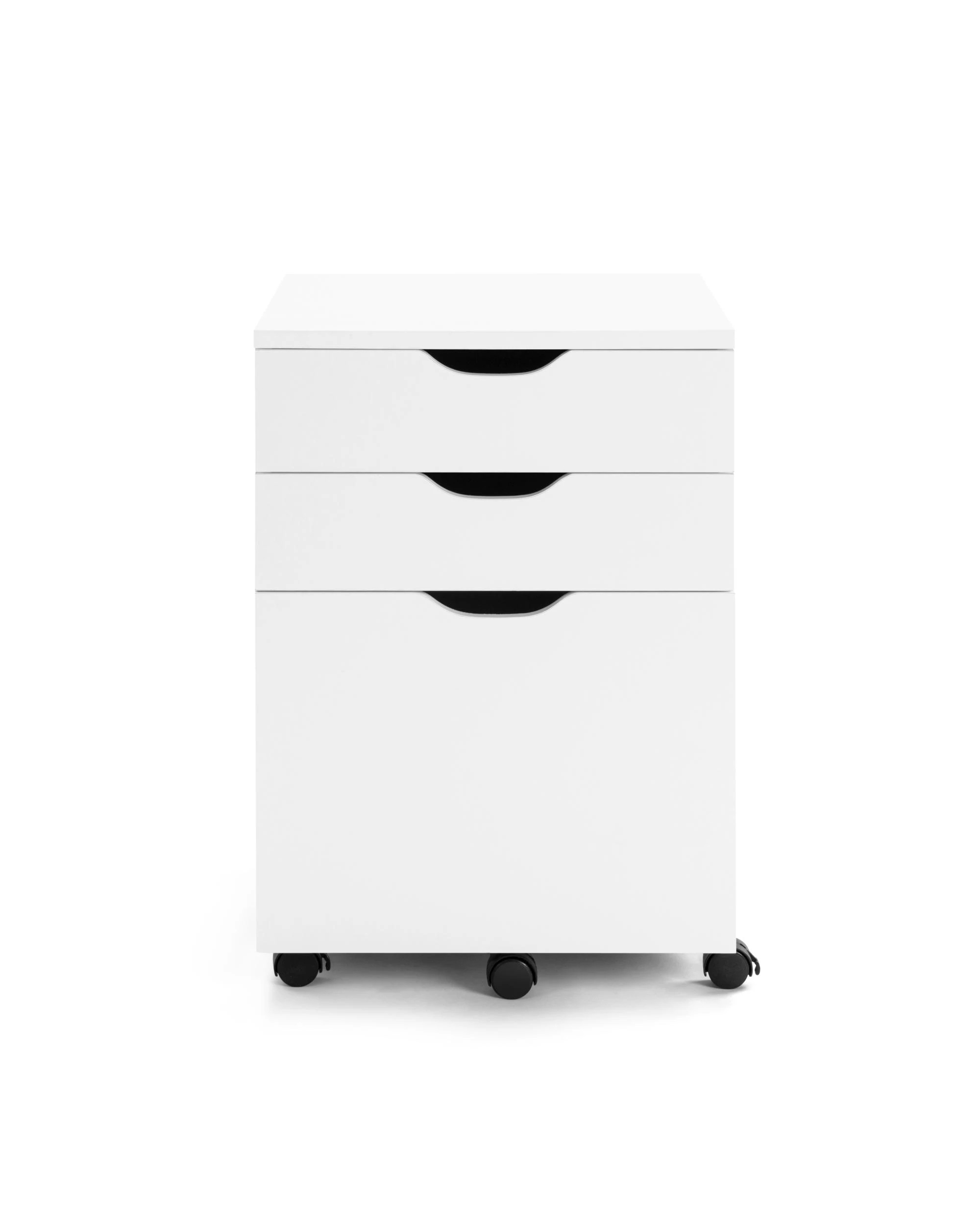 3 Kodu Belle Filing Cabinet Storage 3 Drawers Home Office Mobile Pedestal - White, 3 of 8