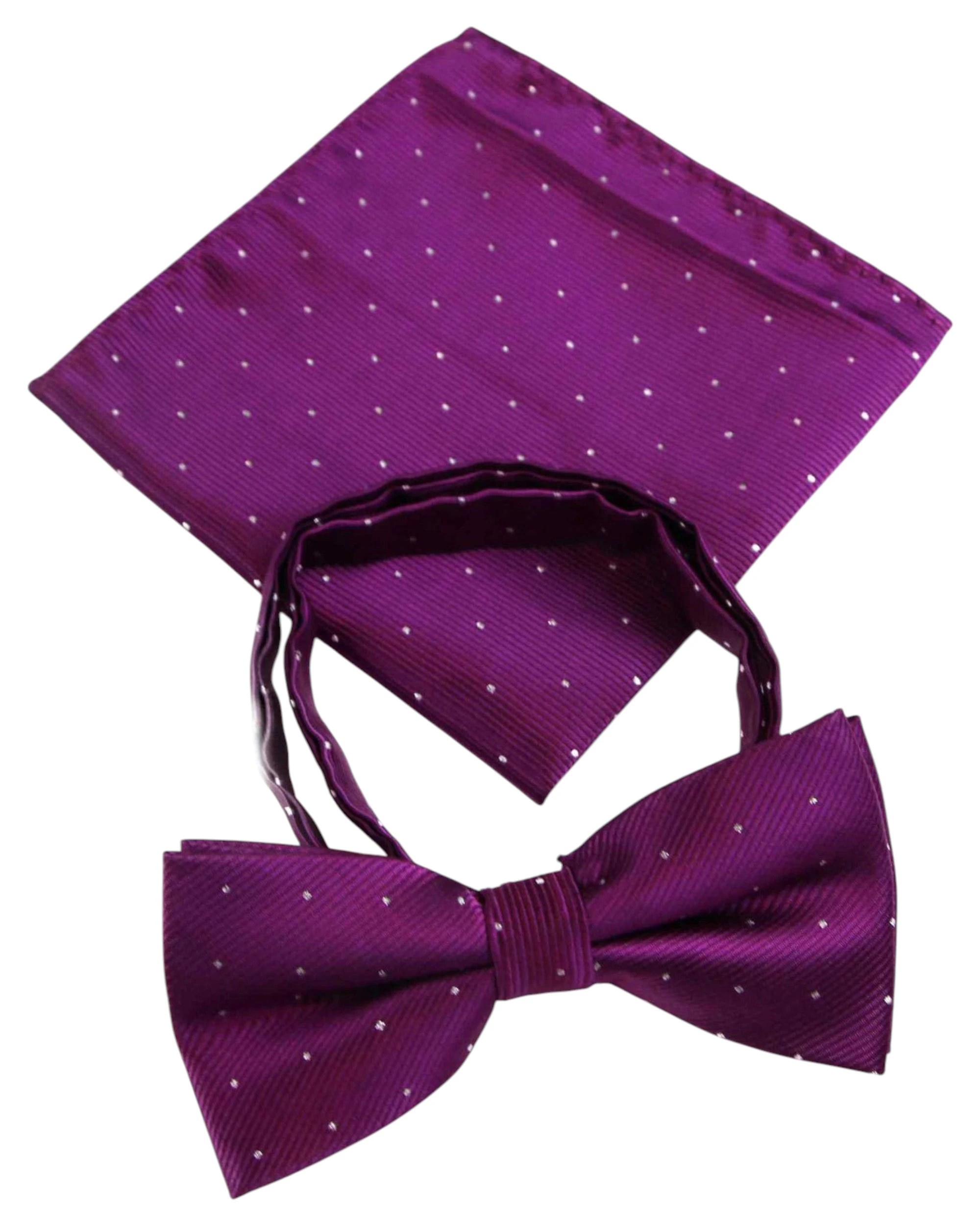 2 Zasel Mens Burgundy With Silver Stars Matching Bow Tie & Pocket Square Set - Multi, 2 of 5