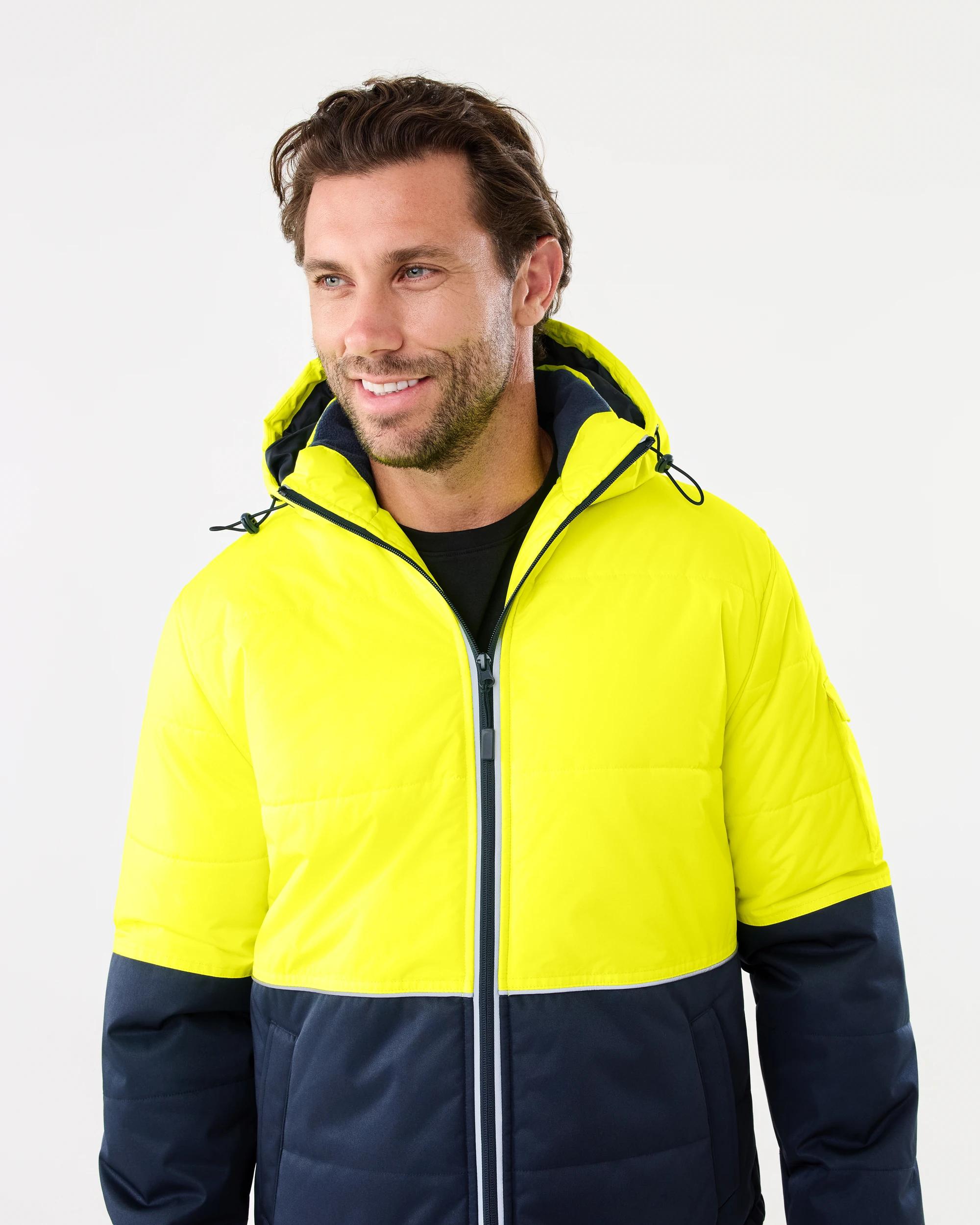 5 Workwear Industrial Puffer Jacket Yellow, 5 of 8