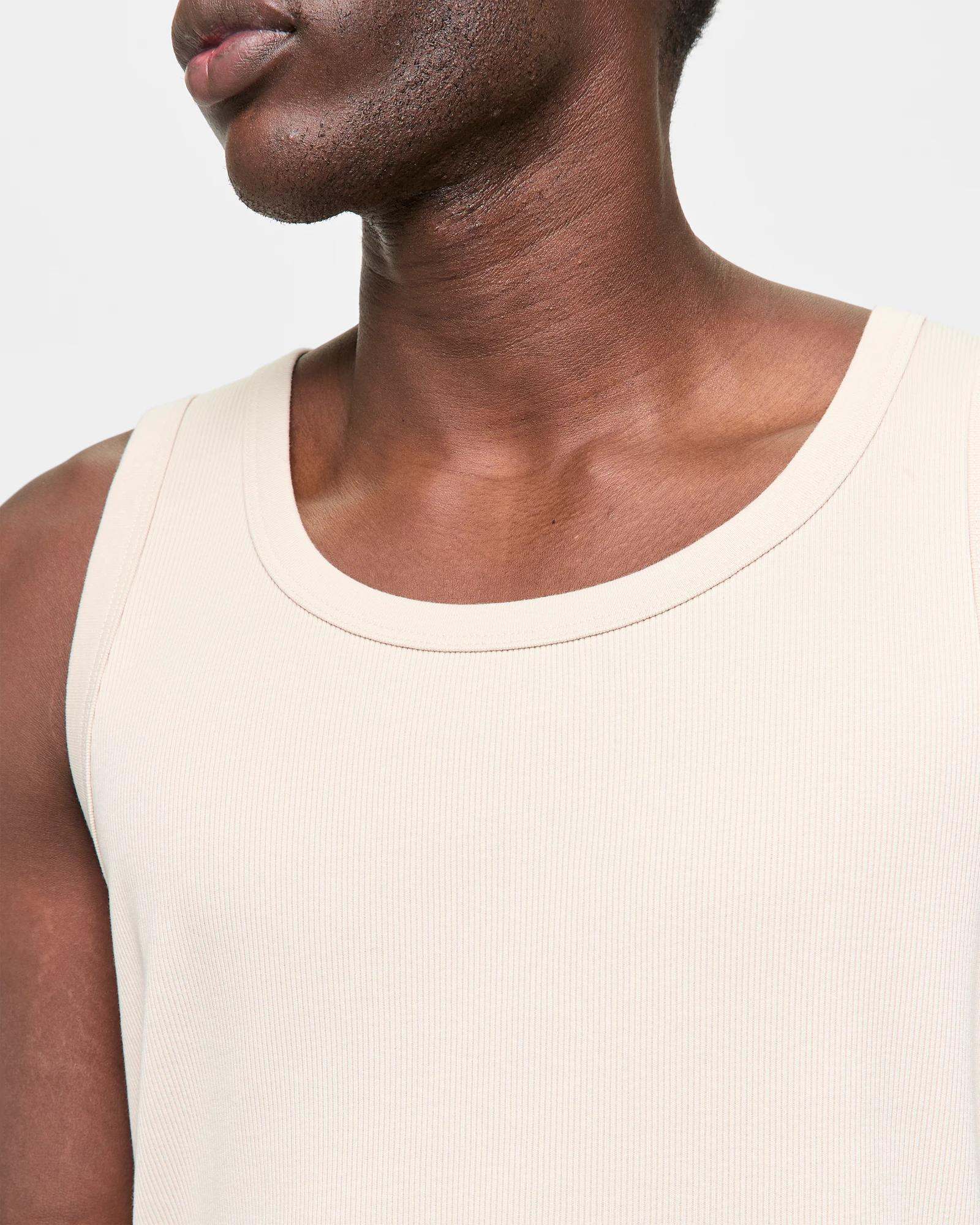 5 Australian Cotton Rib Tank Top - Commons MOONBEAM, 5 of 5