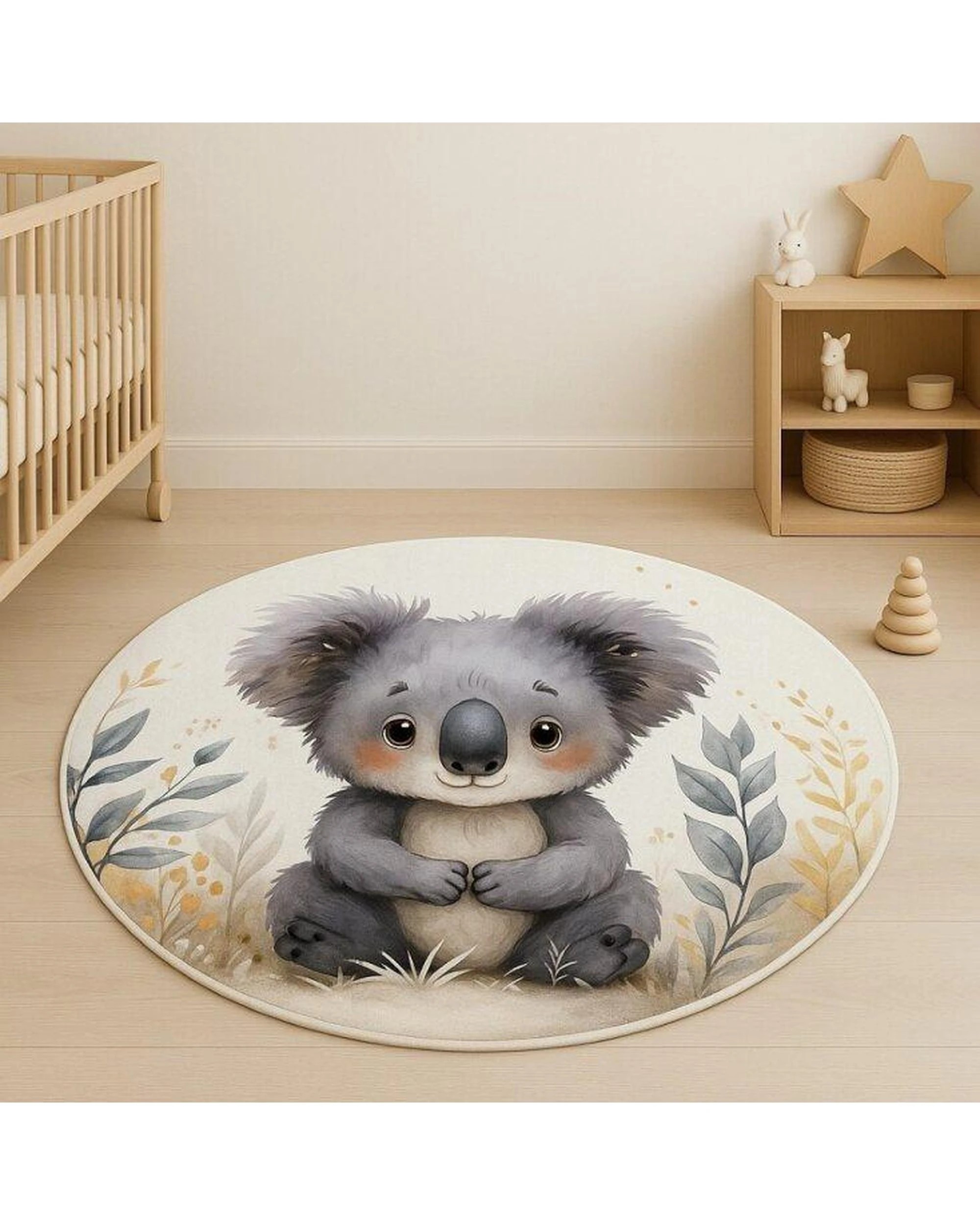 4 La Grace Home Ultra Soft Kids Koala Plush Mat - 120x120cm, 4 of 5