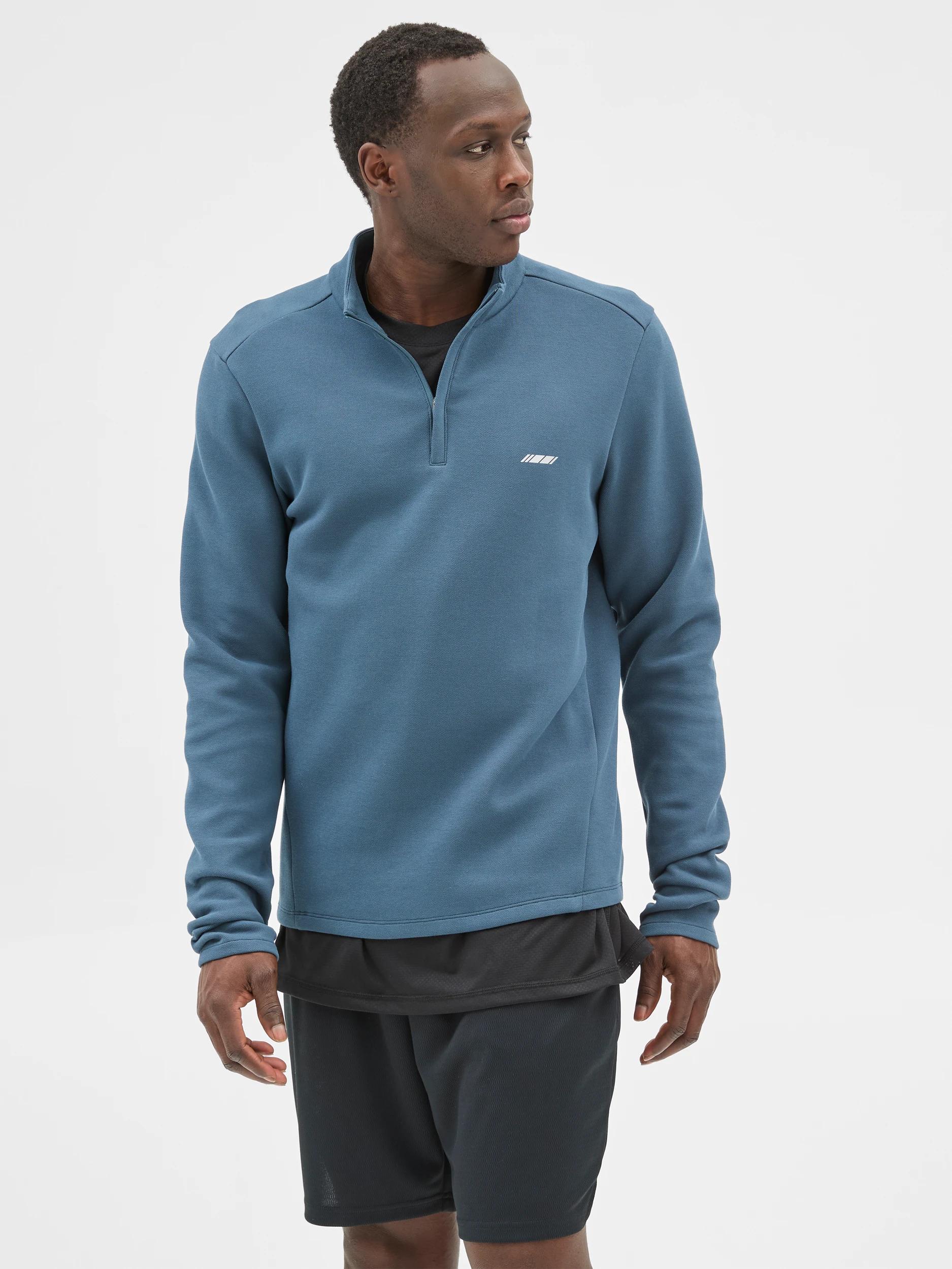 1 Target Australian Cotton Blend Active 1/2 Zip Pullover SLATE GREEN, 1 of 5