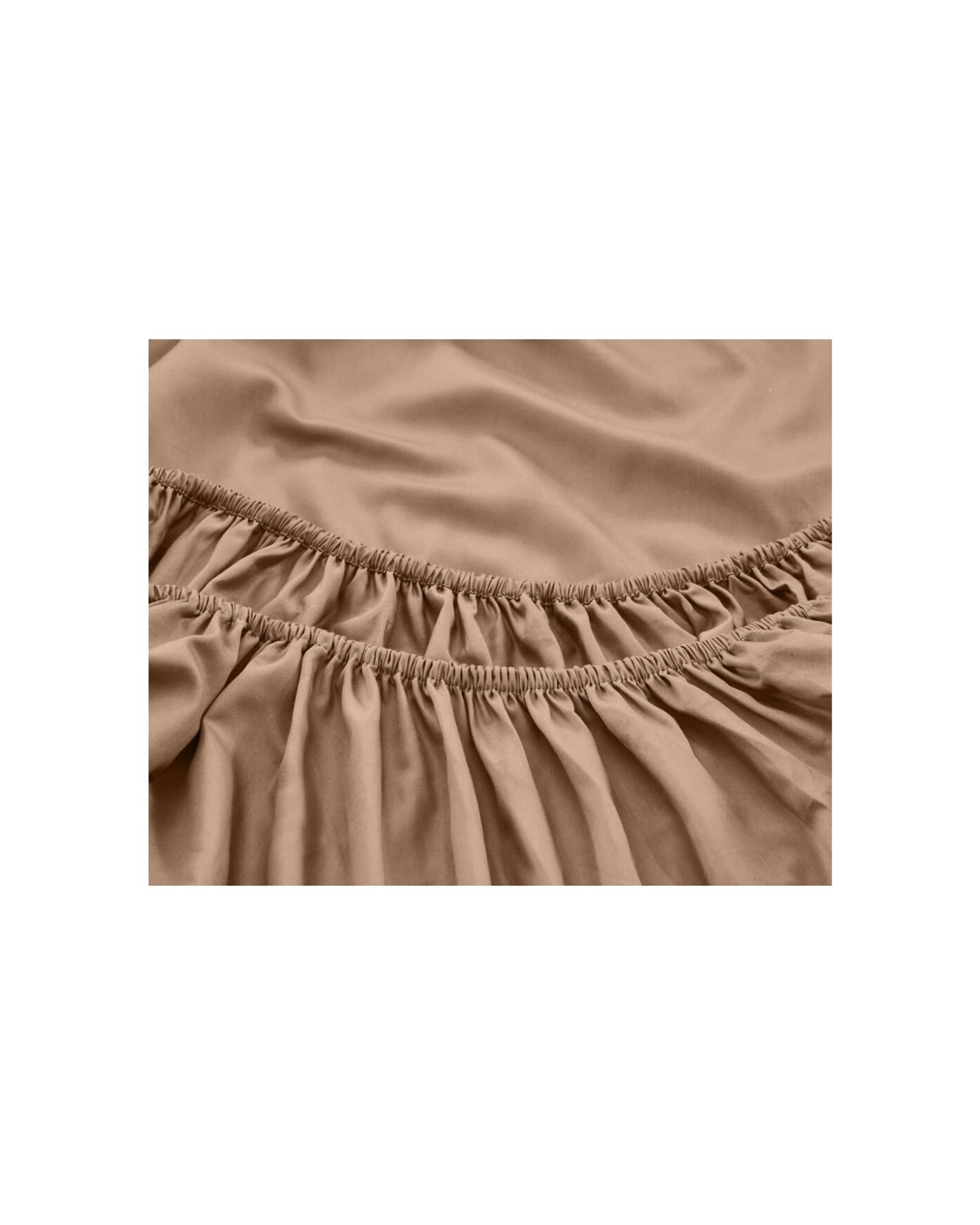 2 Grosvenor House 500TC Egyptian Cotton Fitted Bed Bedding Sheet - Queen Bed - Beige, 2 of 5
